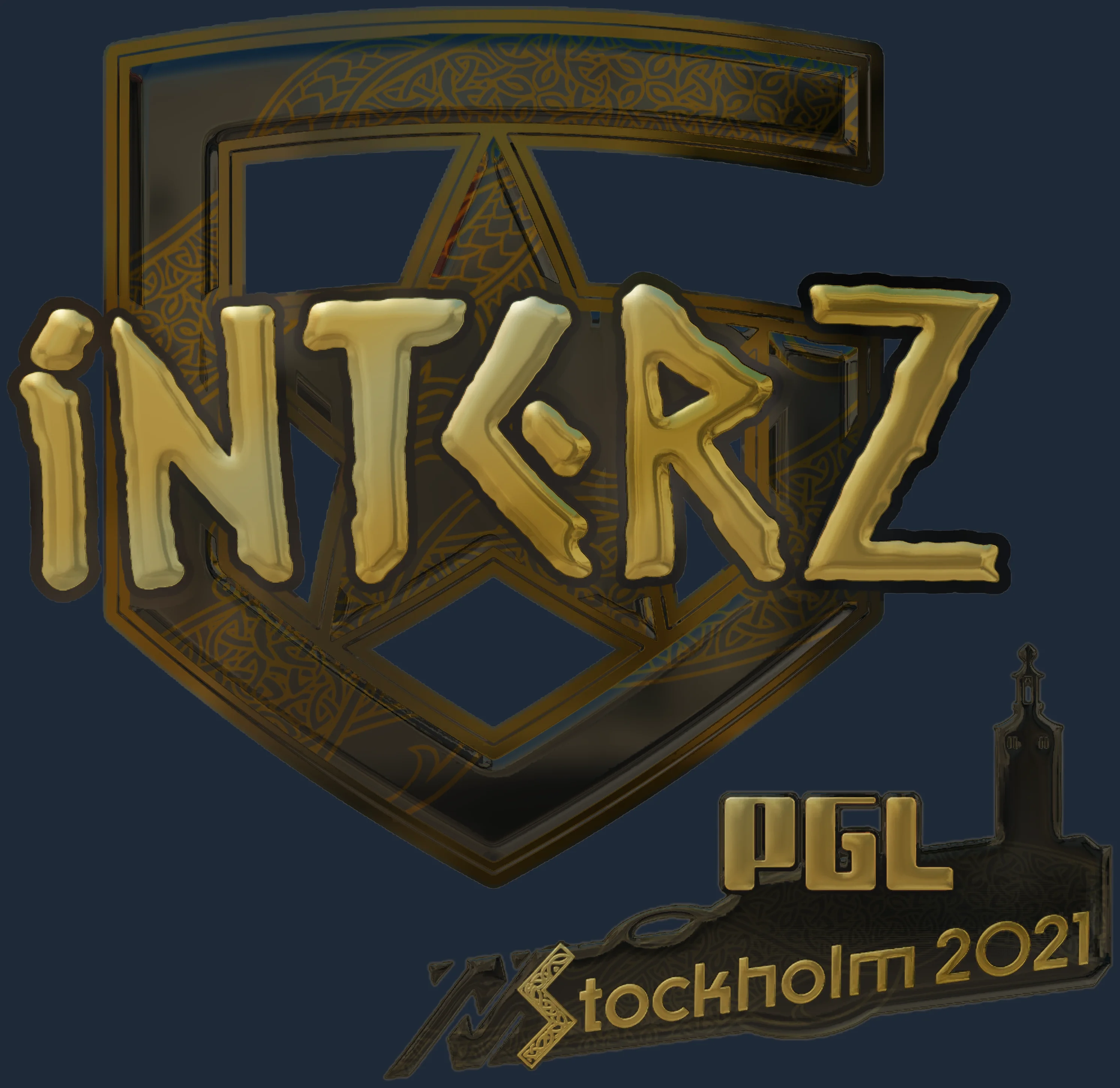Sticker | interz (Gold) | Stockholm 2021 Image