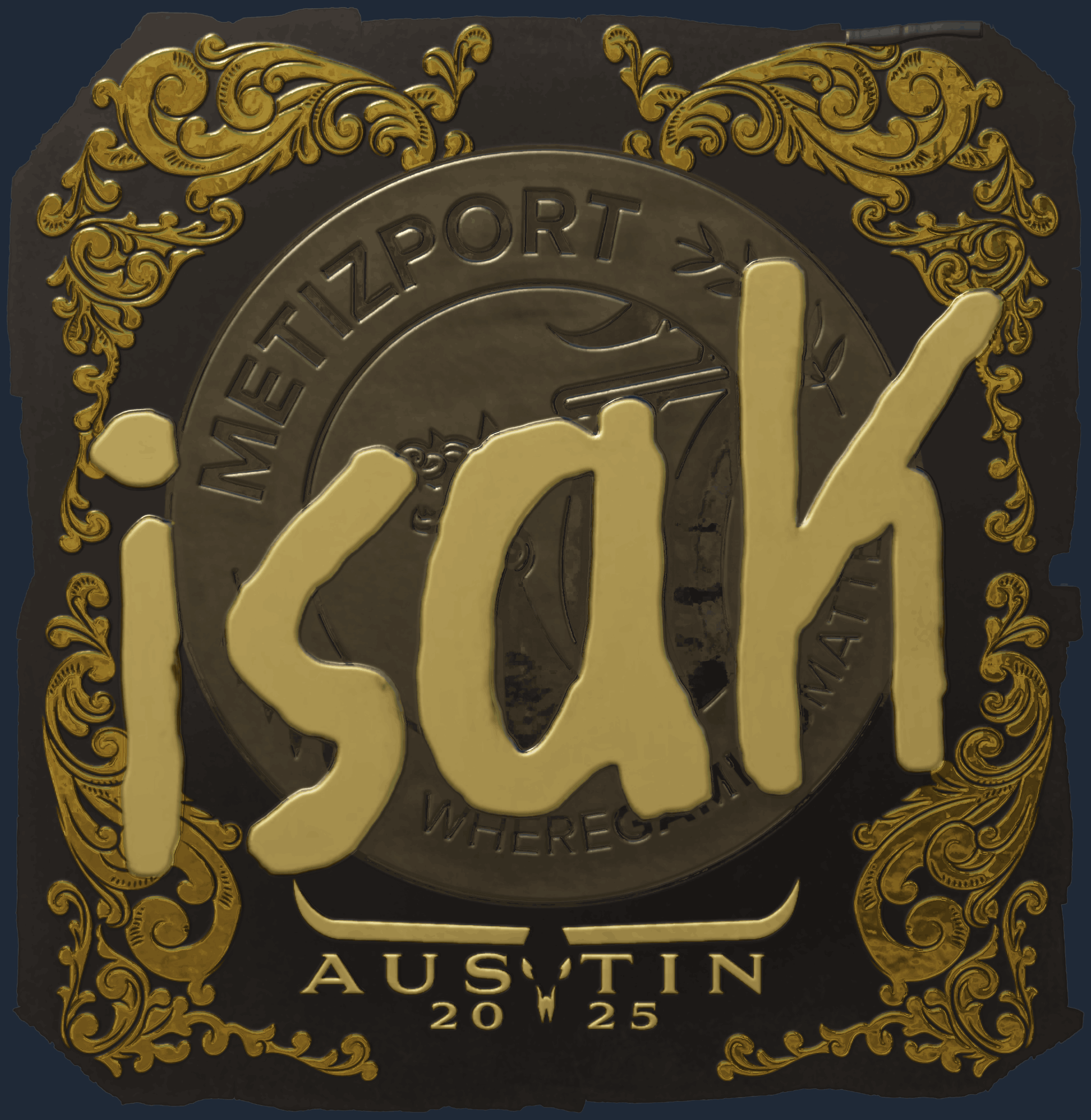 Sticker | isak (Gold) | Austin 2025 Image