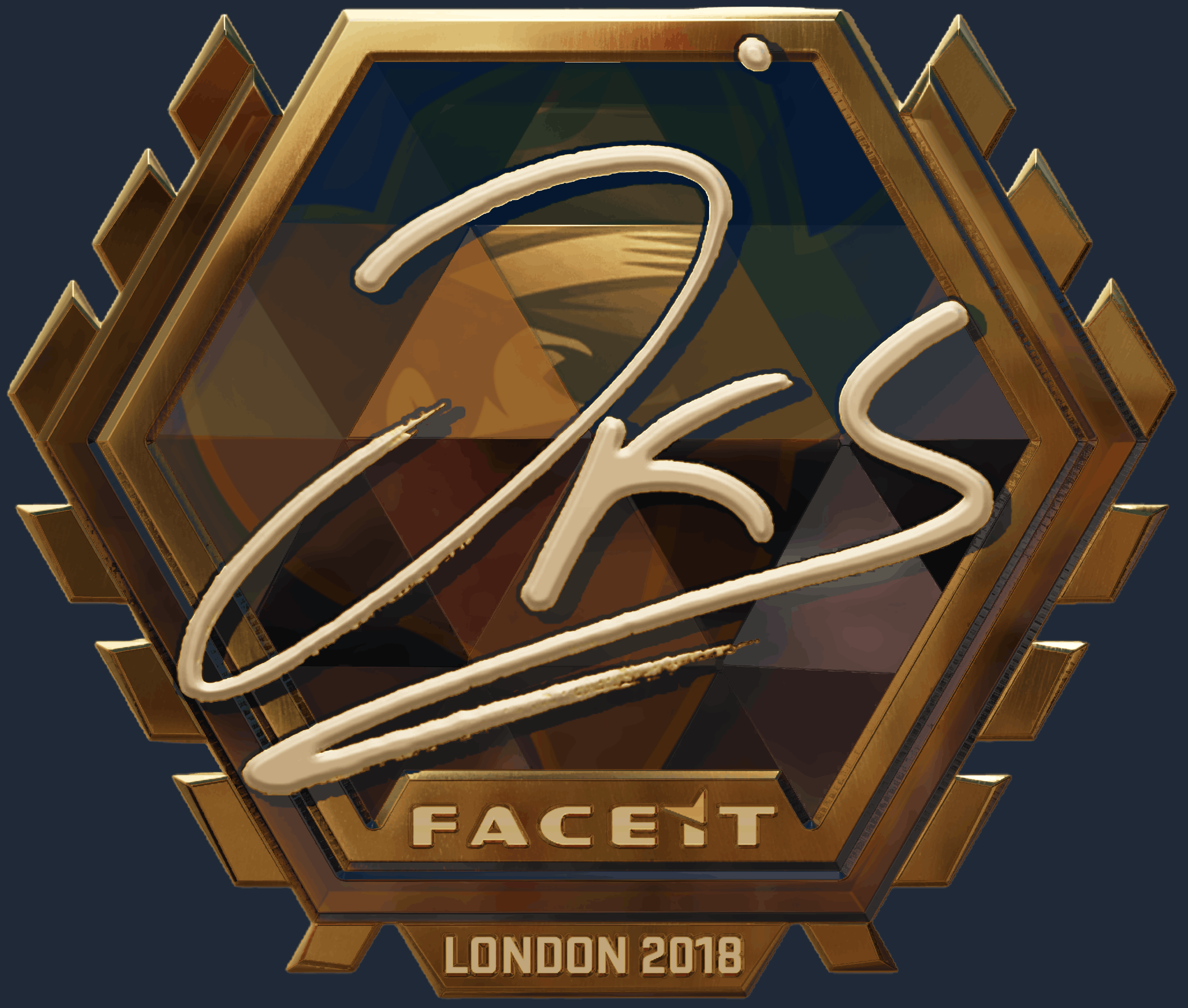 Sticker | jks (Gold) | London 2018 Image