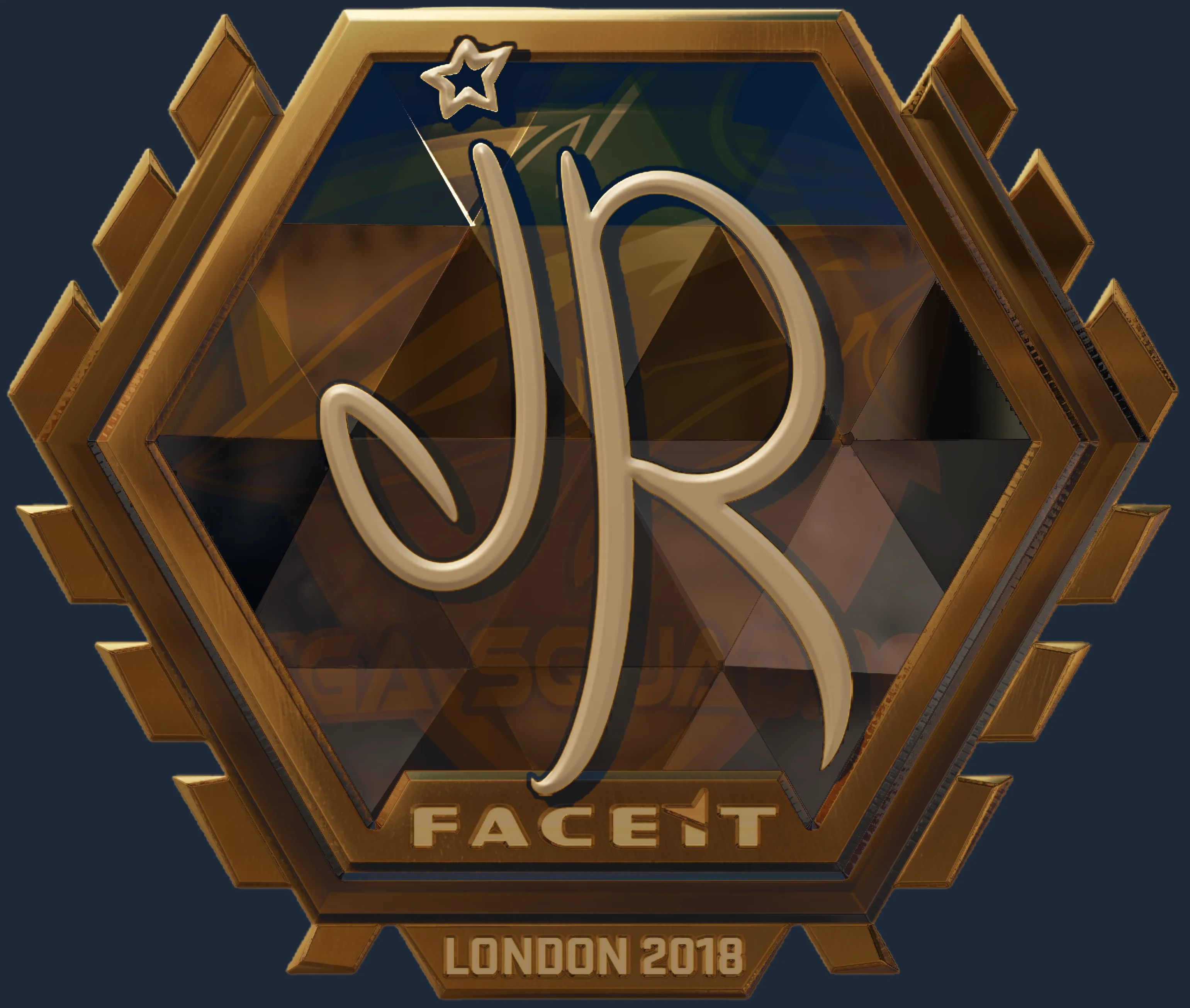 Sticker | jR (Gold) | London 2018 Image