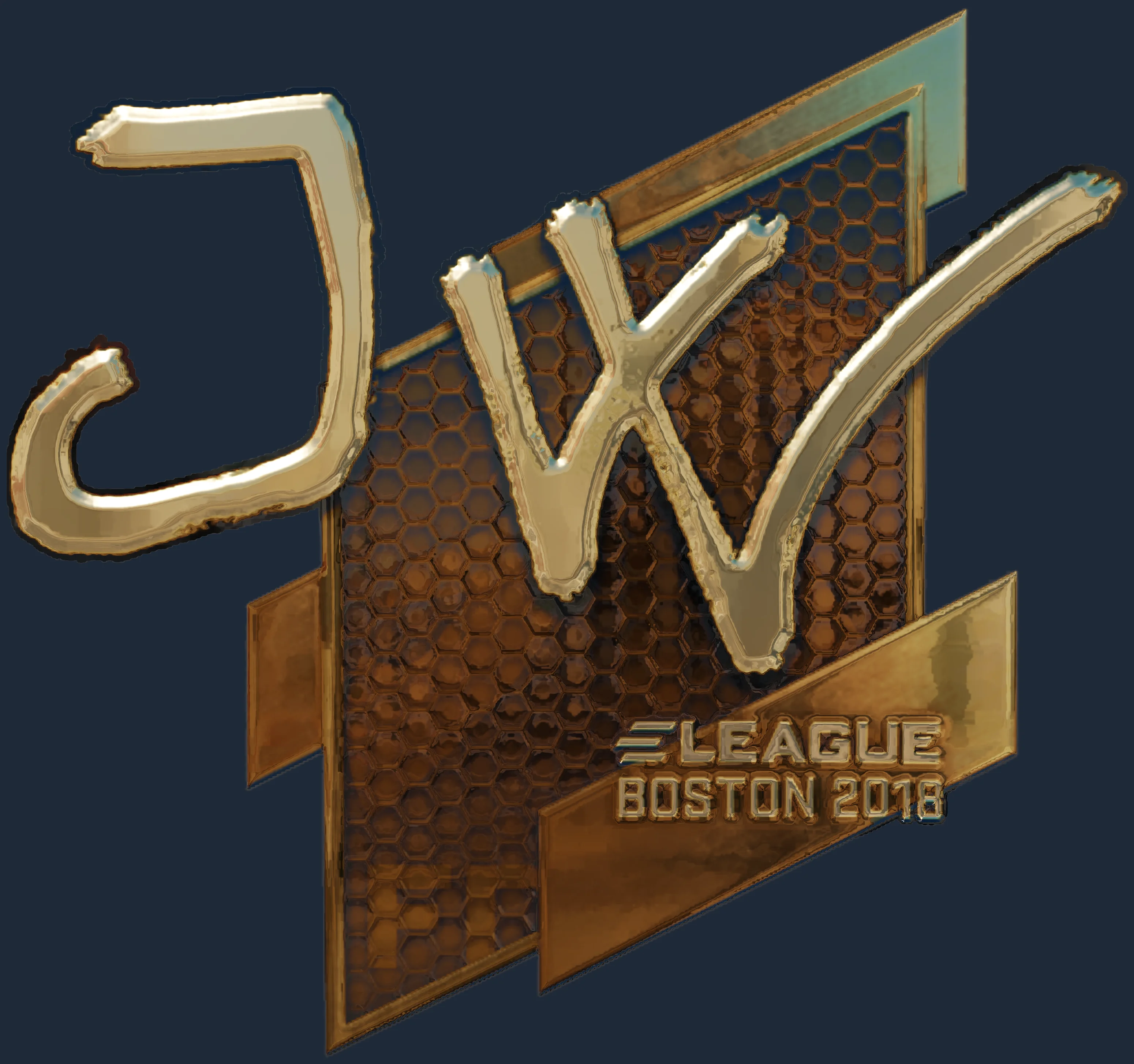 Sticker | JW (Gold) | Boston 2018 Image