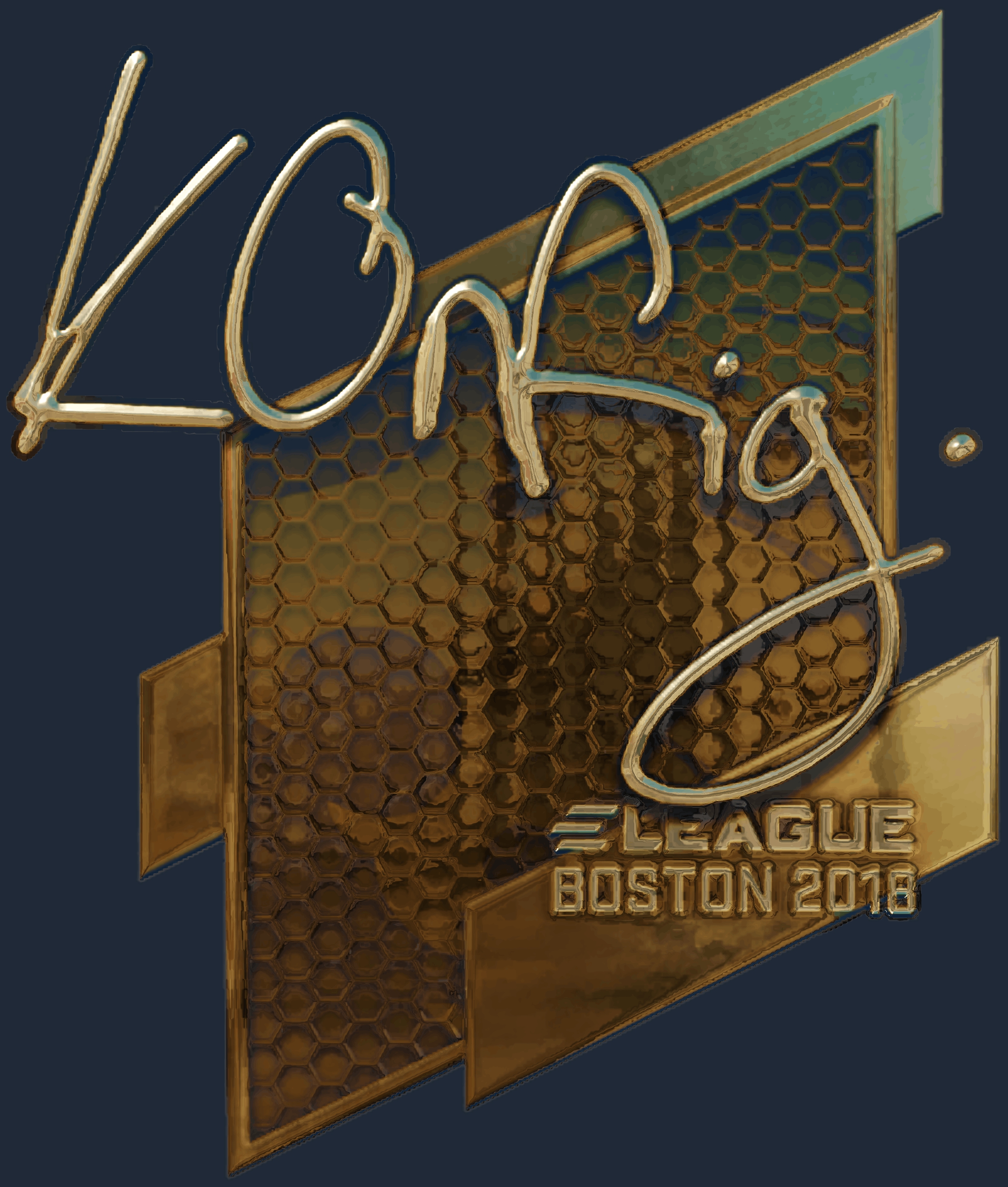 Sticker | k0nfig (Gold) | Boston 2018 Image