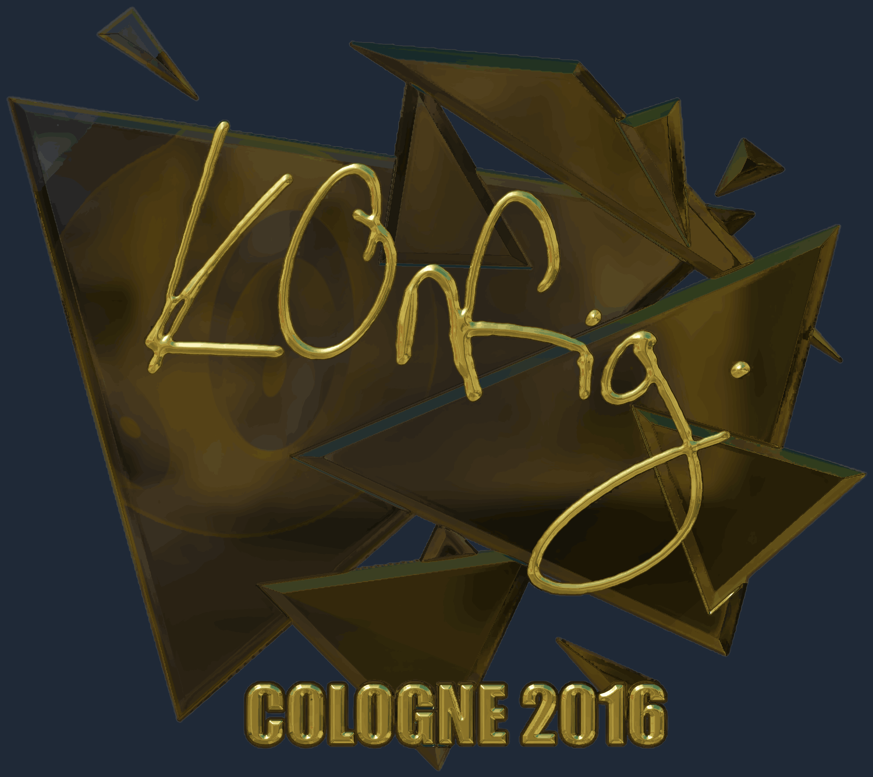 Sticker | k0nfig (Gold) | Cologne 2016 Image