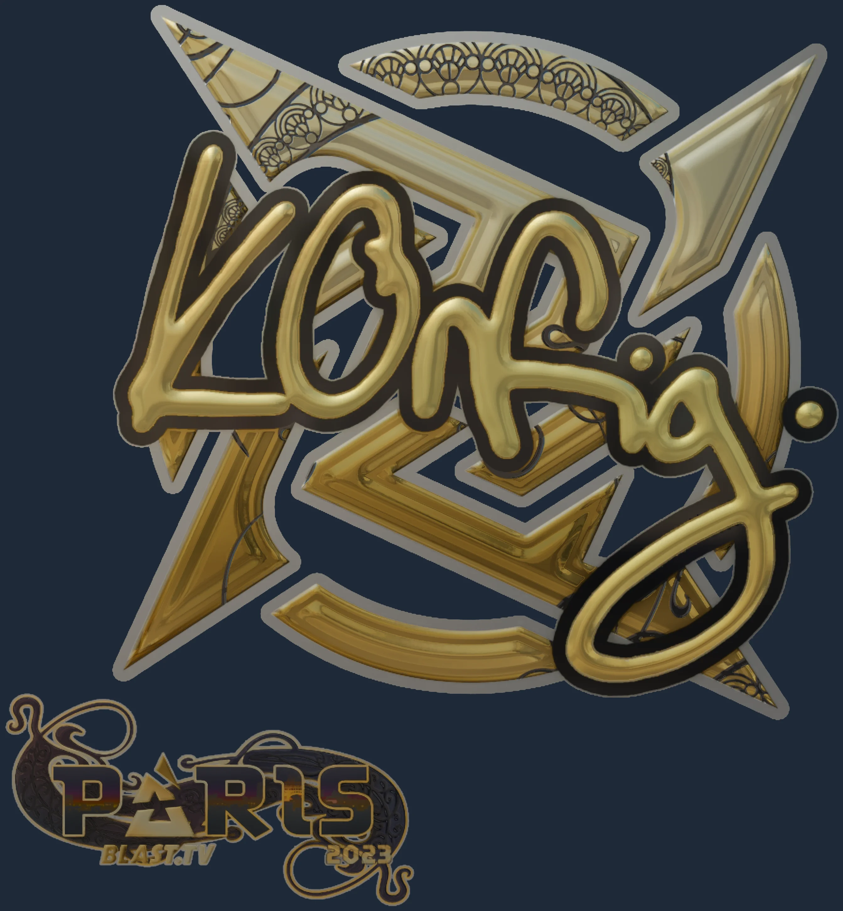 Sticker | k0nfig (Gold) | Paris 2023 Image