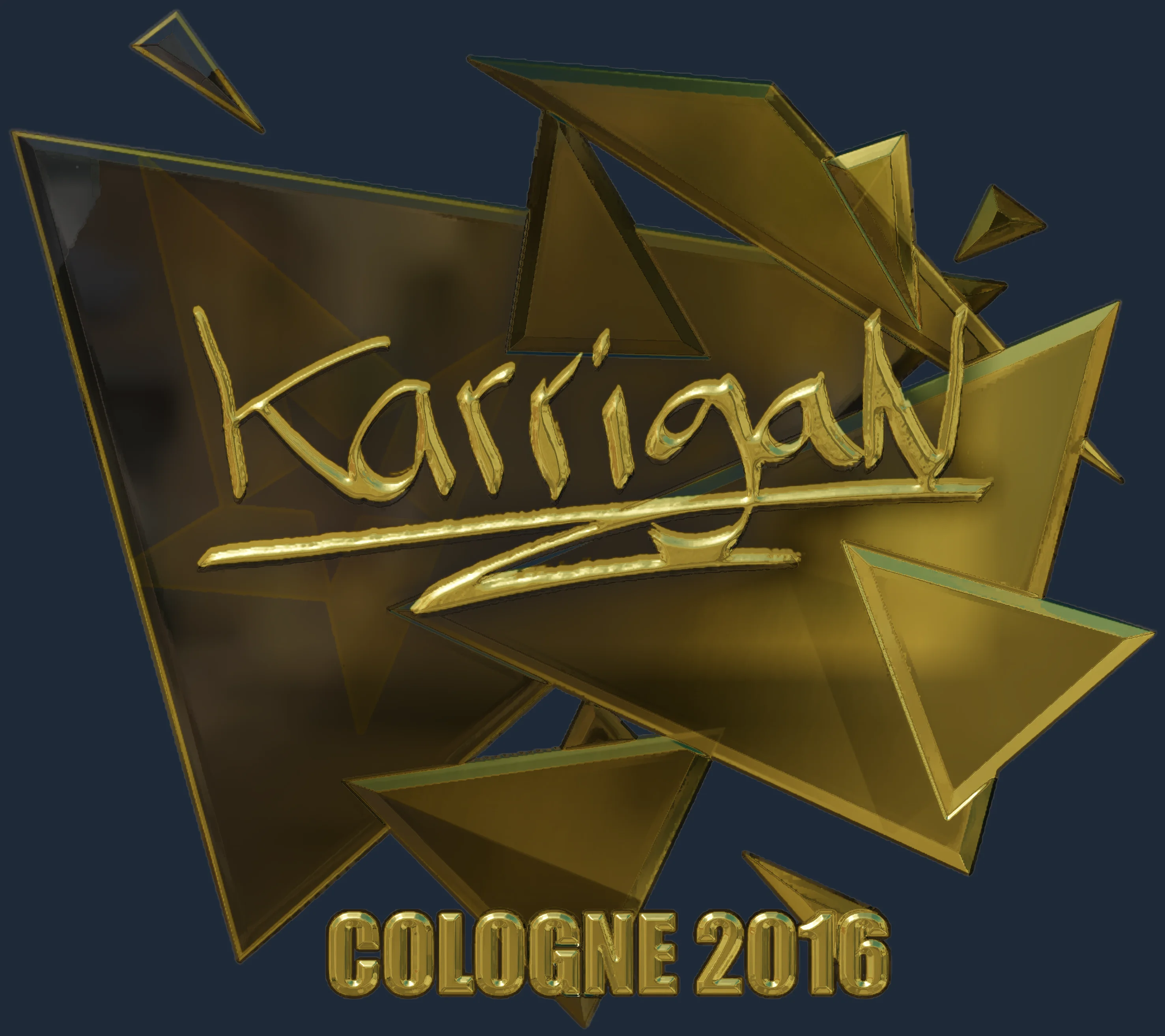 Sticker | karrigan (Gold) | Cologne 2016 Image