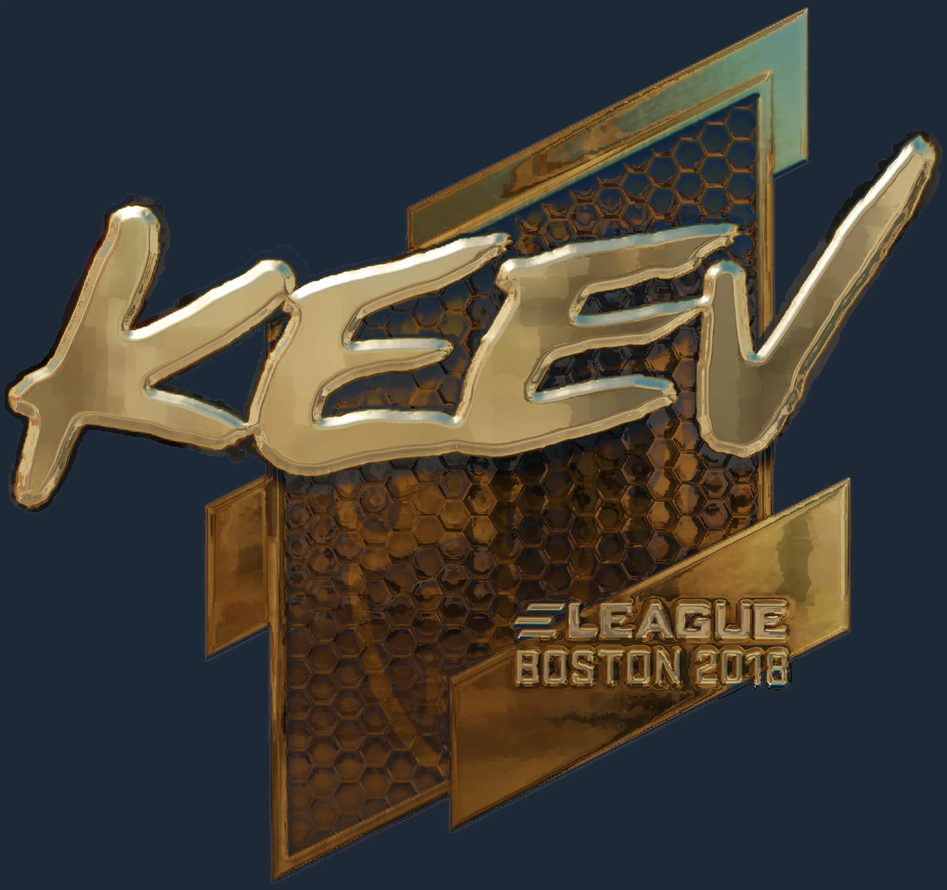 Sticker | keev (Gold) | Boston 2018 Image