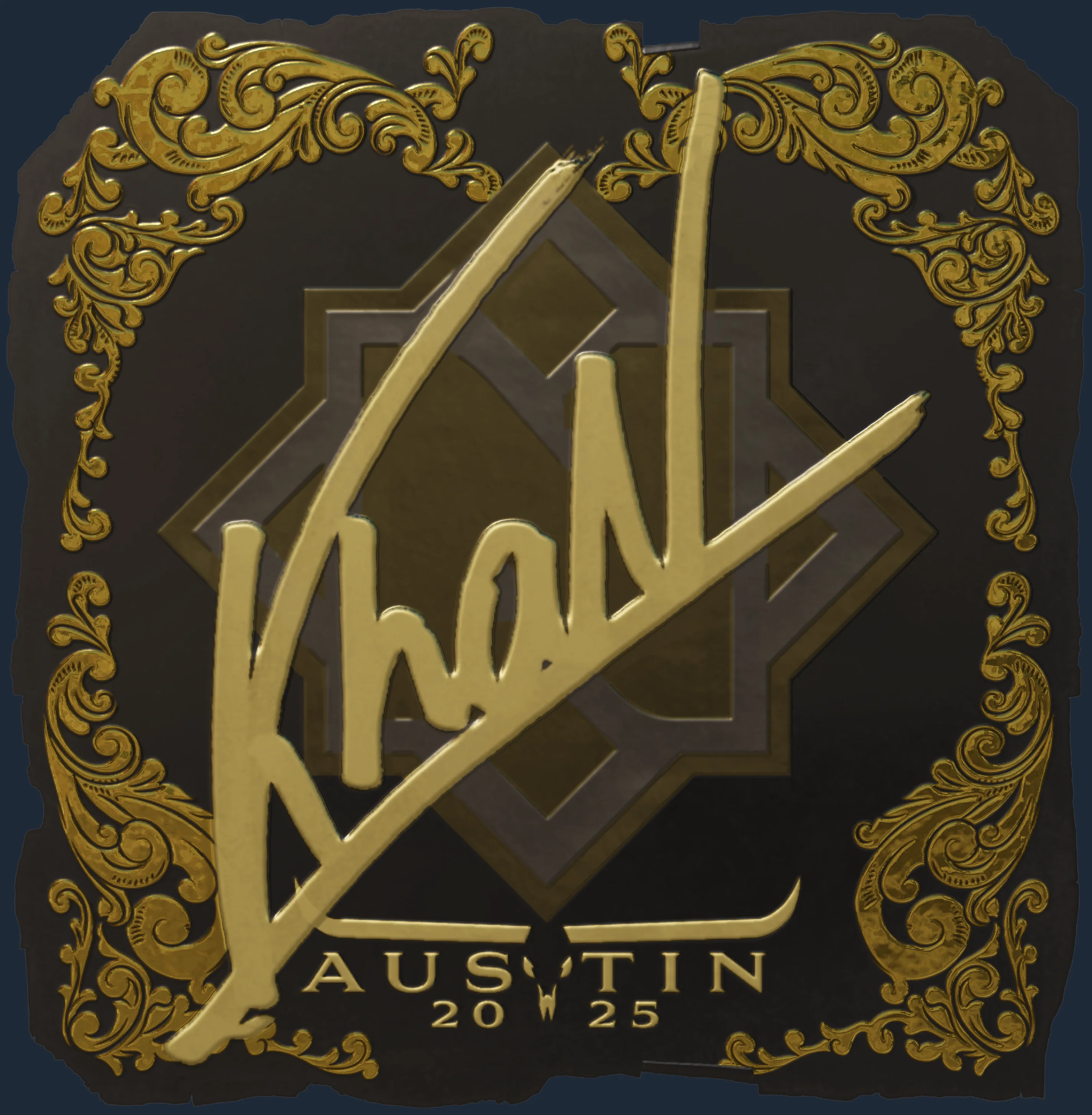 Sticker | khaN (Gold) | Austin 2025 Image