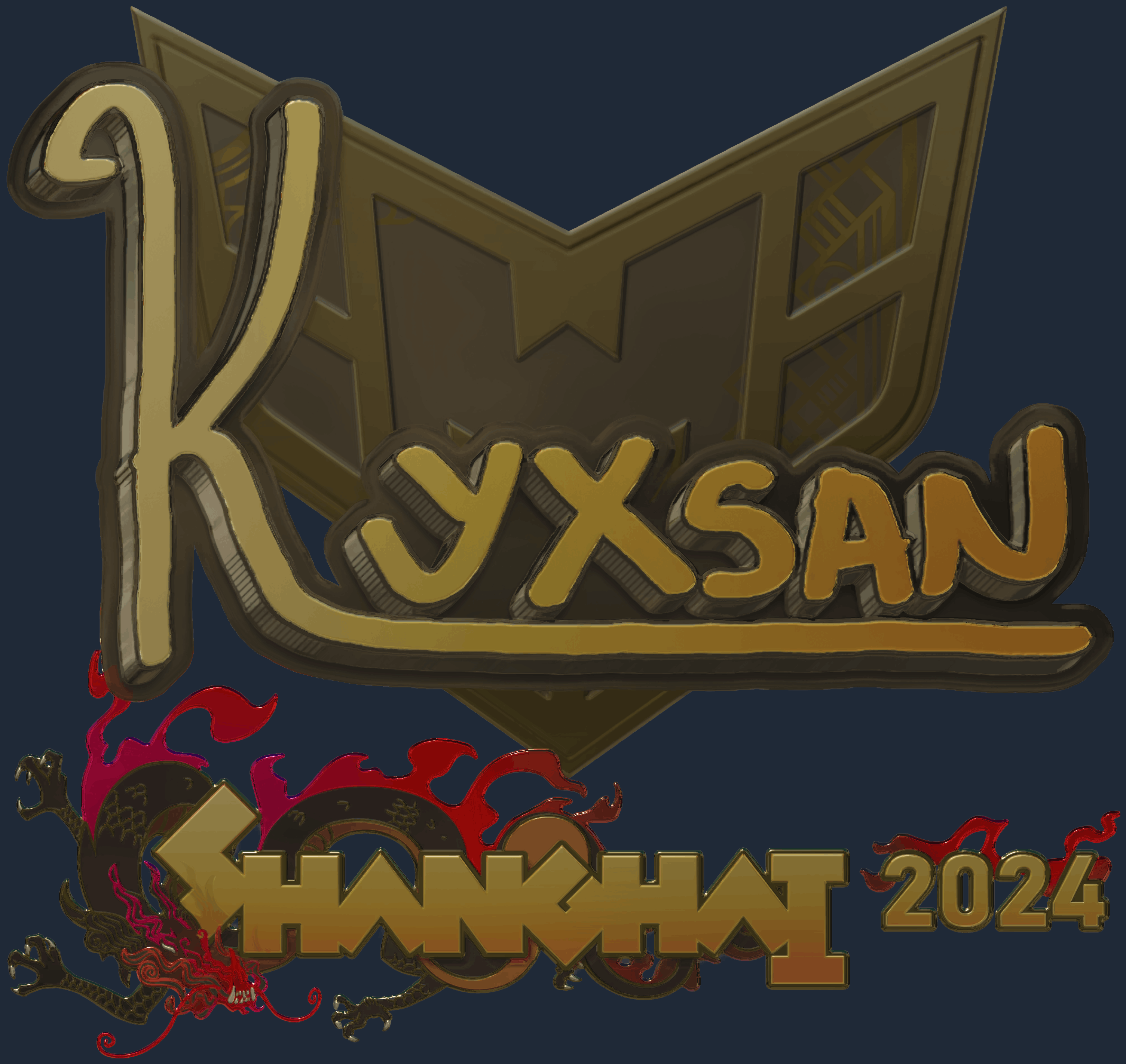 Sticker | kyxsan (Gold) | Shanghai 2024 Image