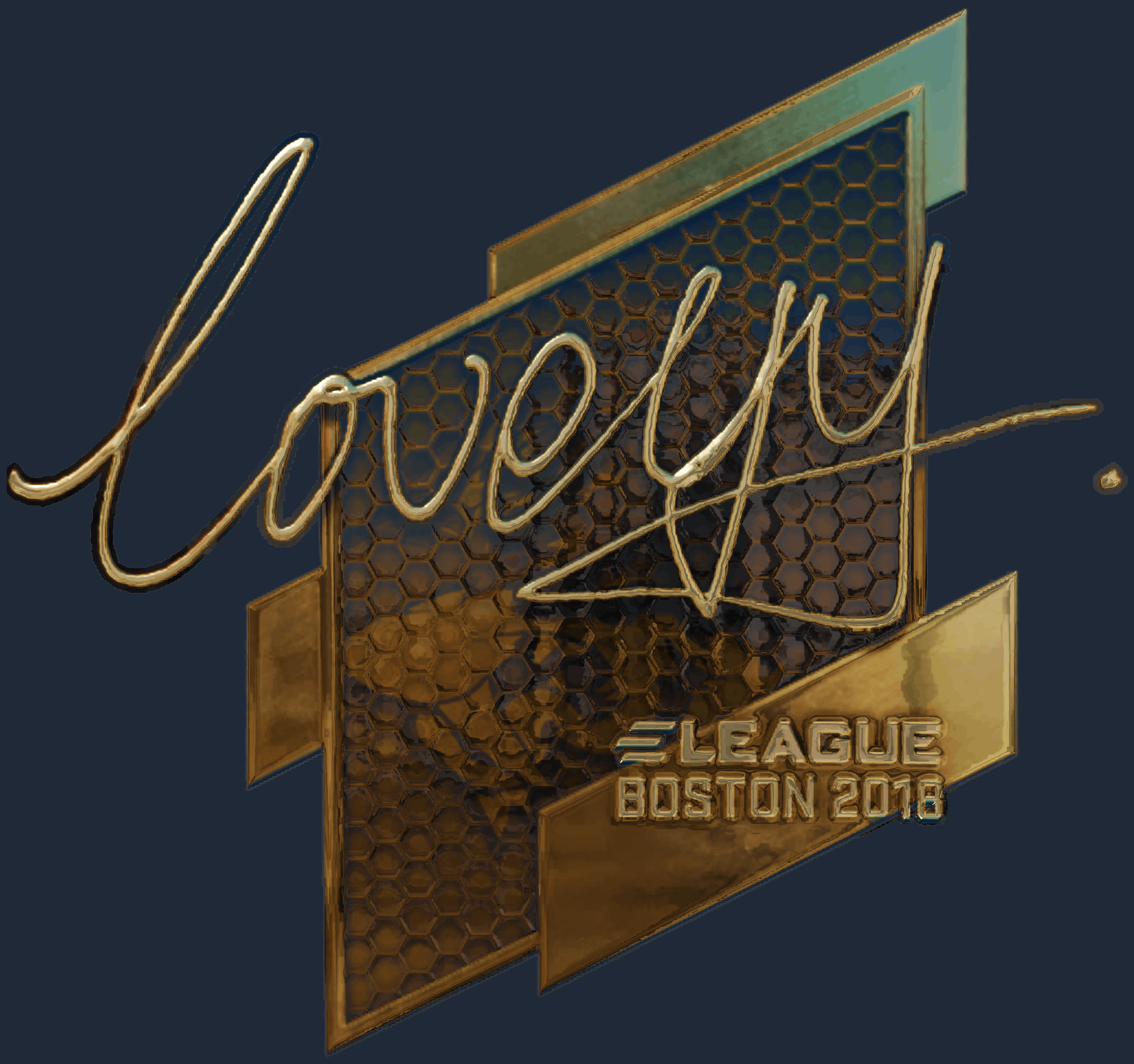 Sticker | LoveYY (Gold) | Boston 2018 Image