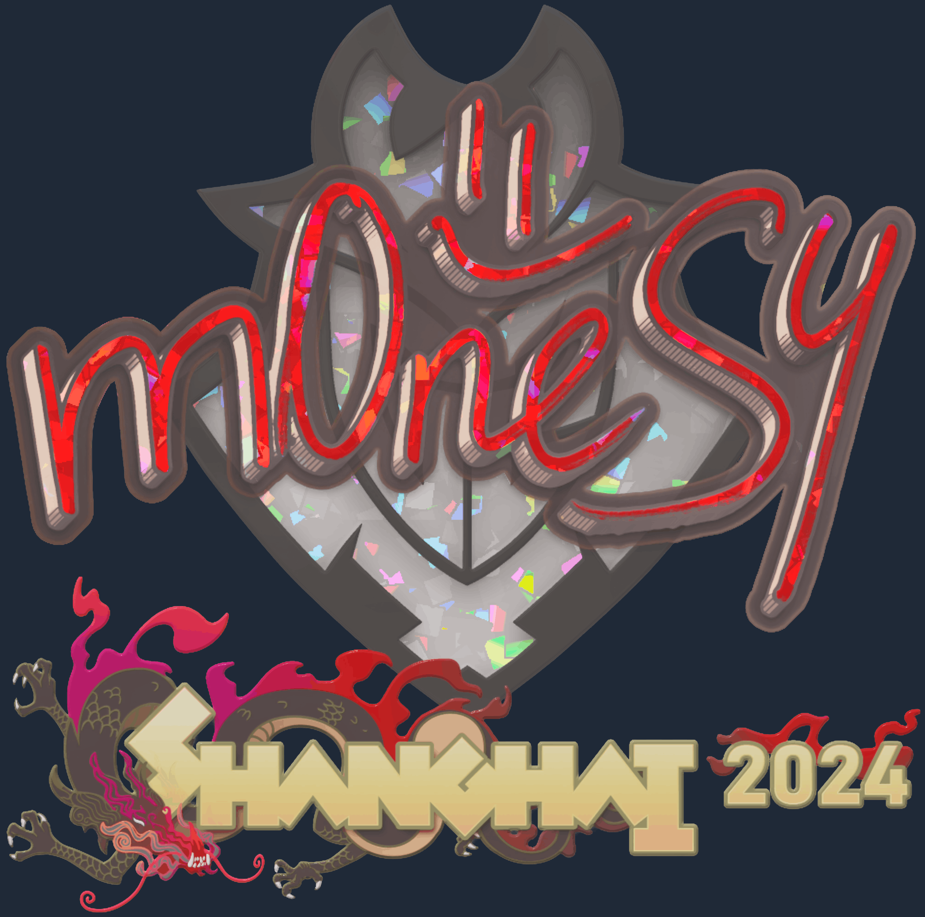 Sticker | m0NESY (Glitter) | Shanghai 2024 Image