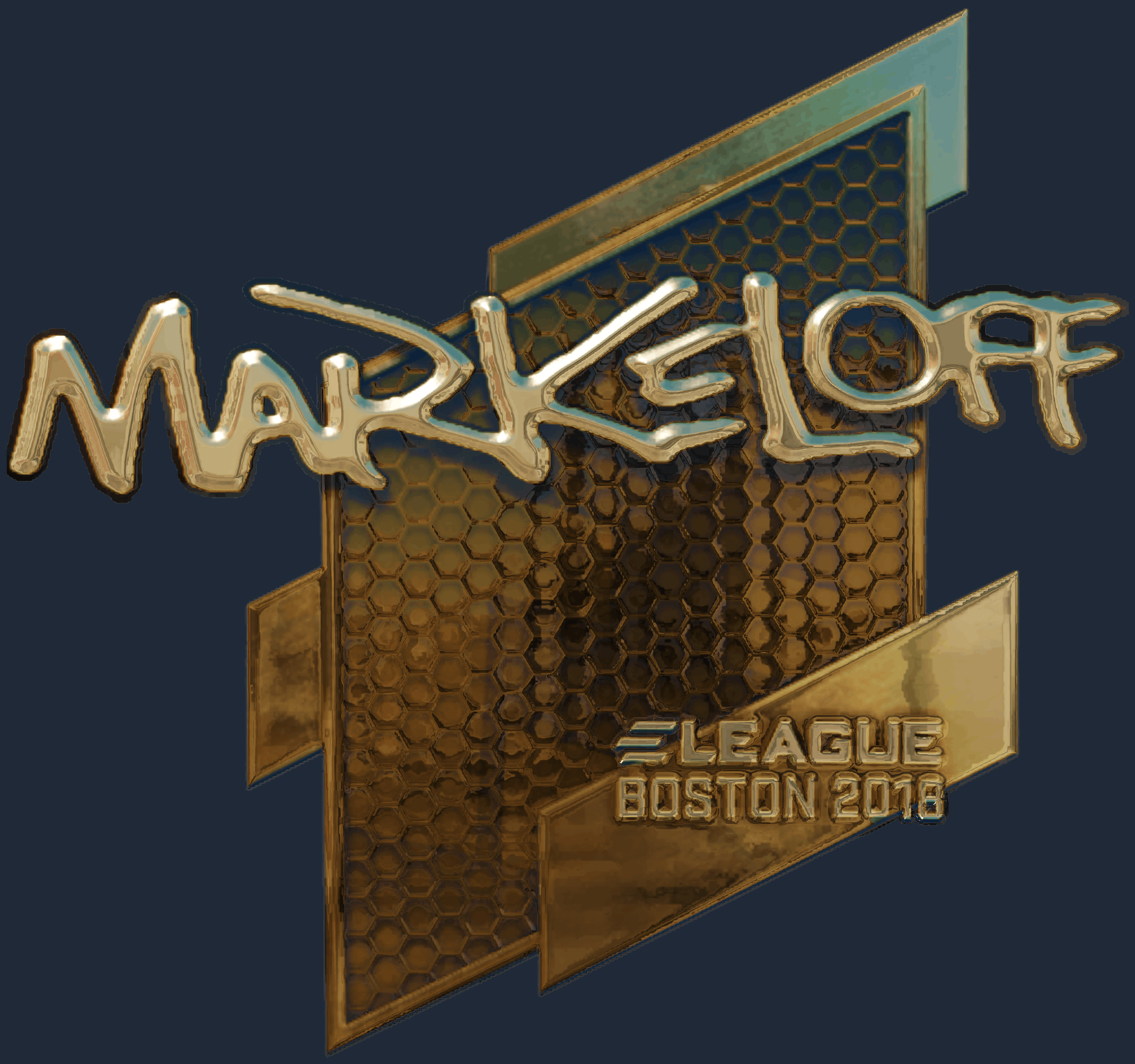 Sticker | markeloff (Gold) | Boston 2018 Image