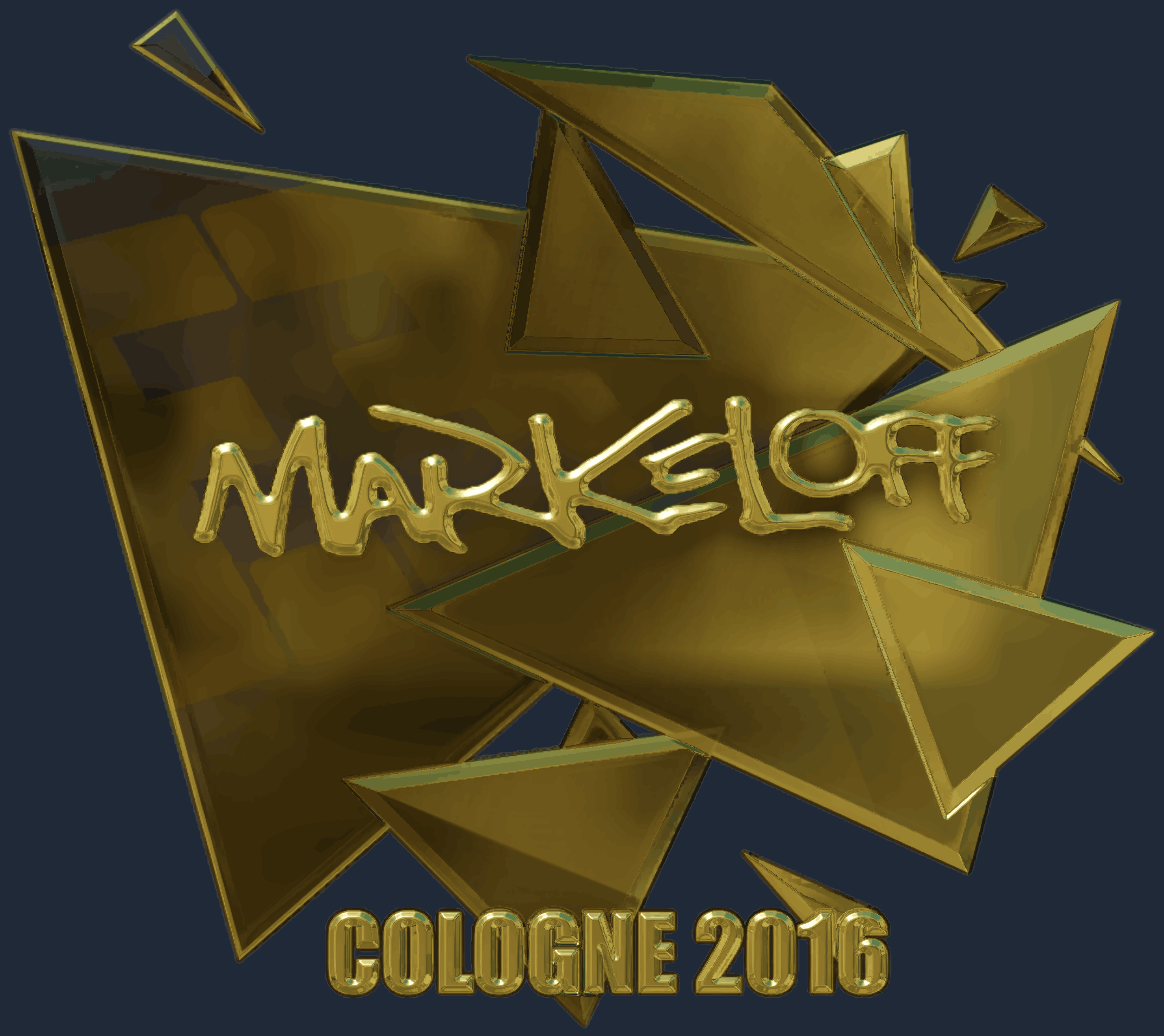 Sticker | markeloff (Gold) | Cologne 2016 Image