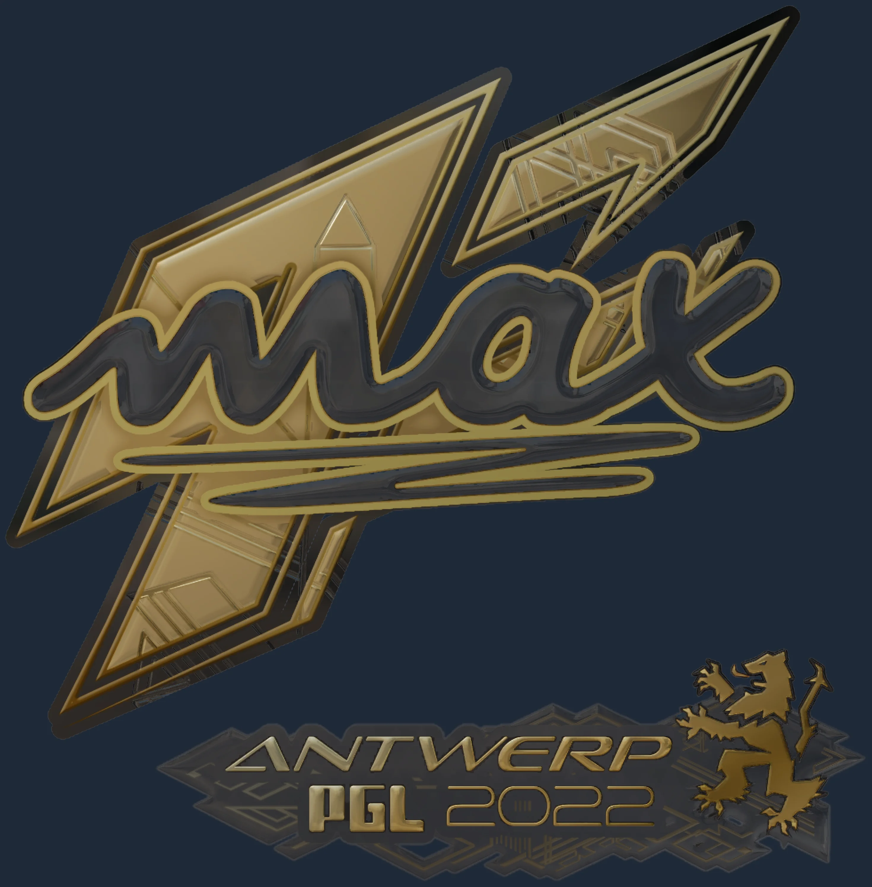 Sticker | max (Gold) | Antwerp 2022 Image