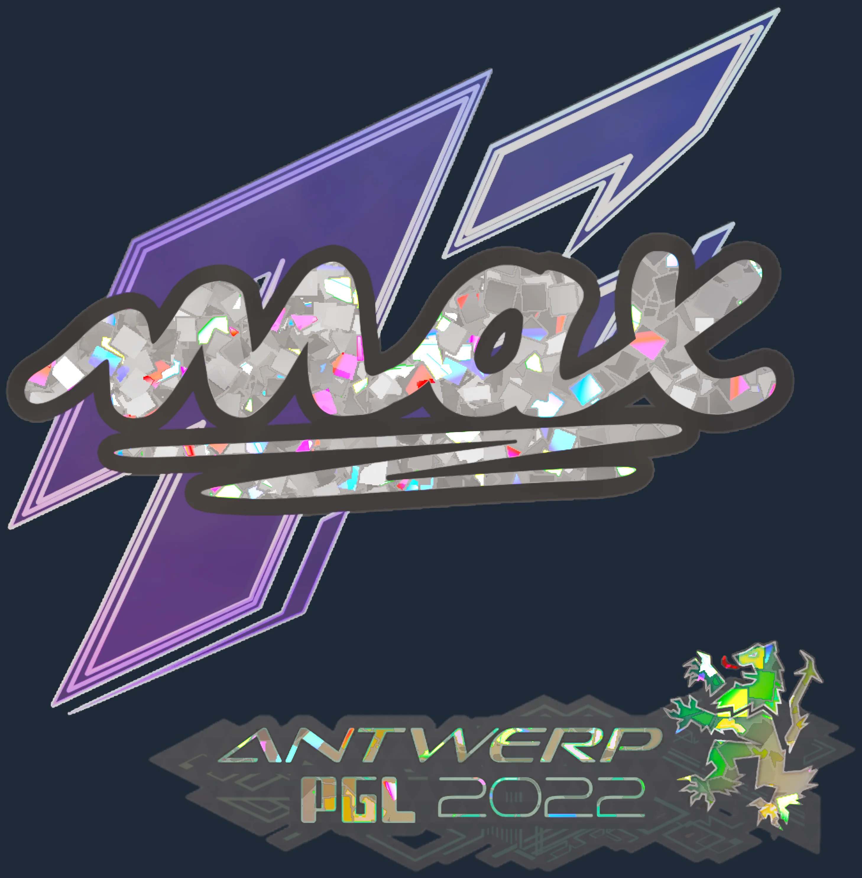 Sticker | max (Glitter) | Antwerp 2022 Image