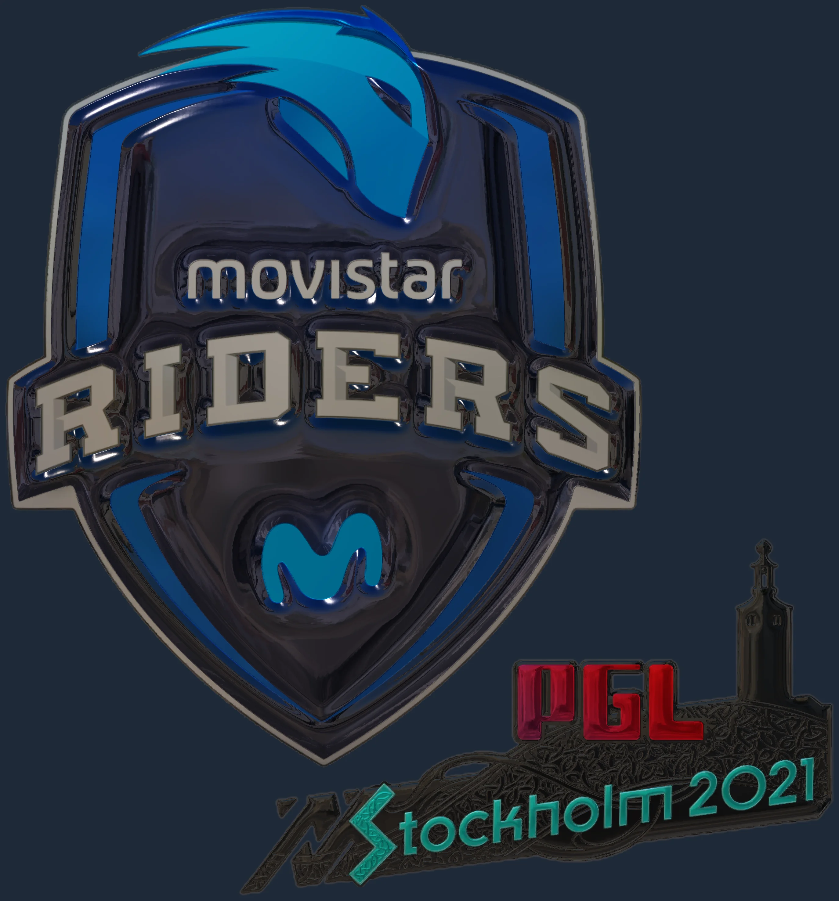 Sticker | Movistar Riders (Foil) | Stockholm 2021 Image