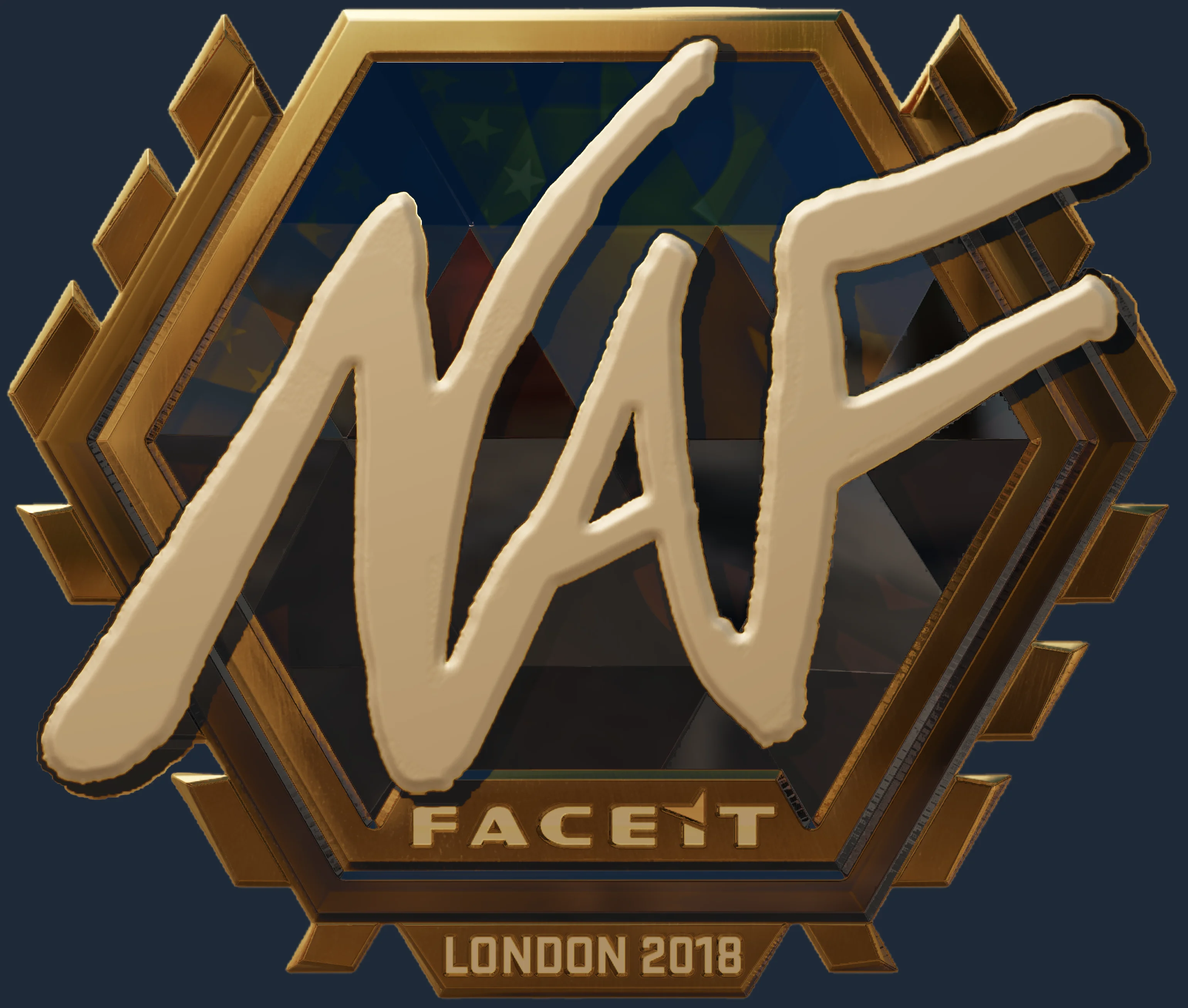 Sticker | NAF (Gold) | London 2018 Image