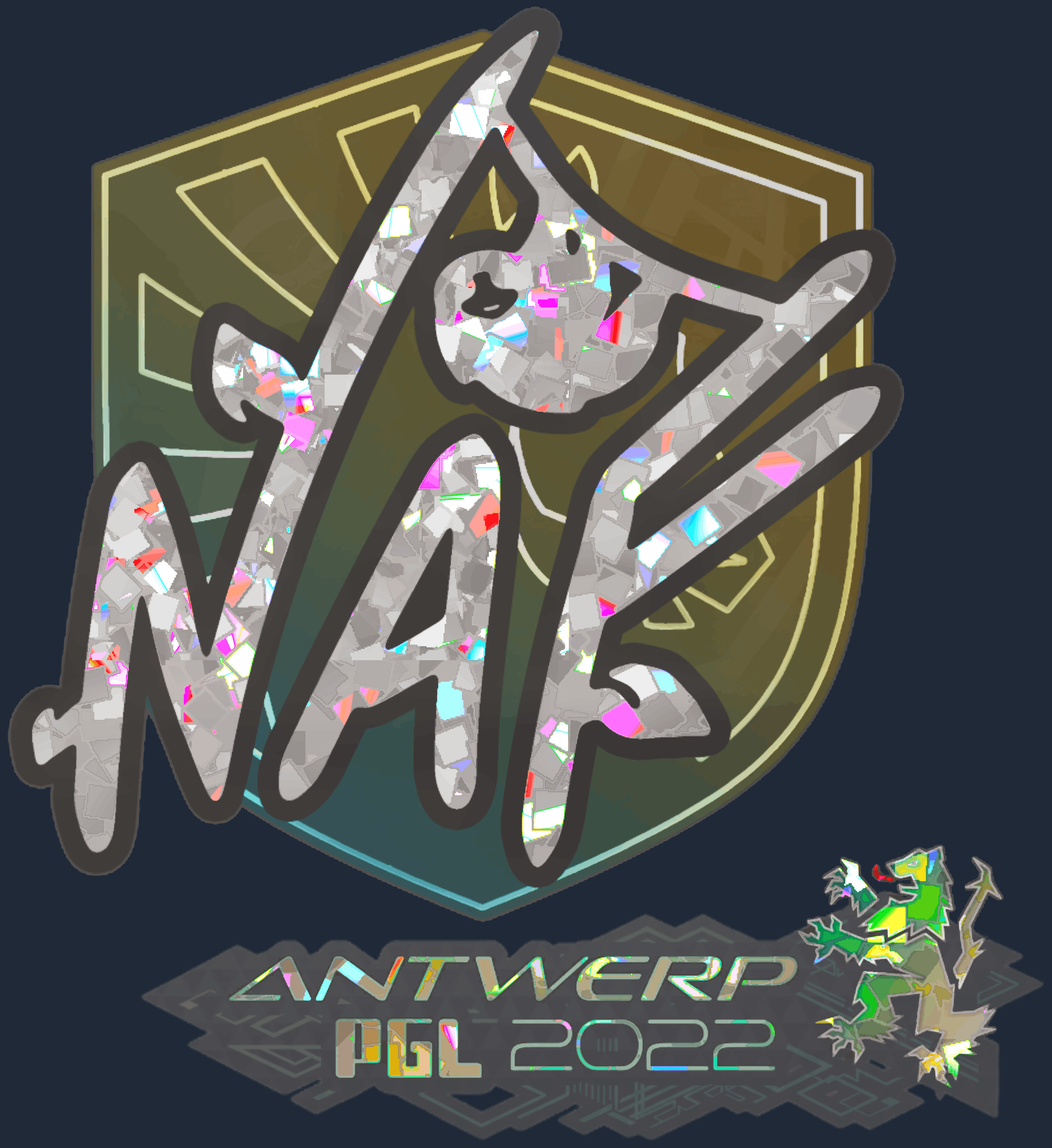 Sticker | NAF (Glitter) | Antwerp 2022 Image
