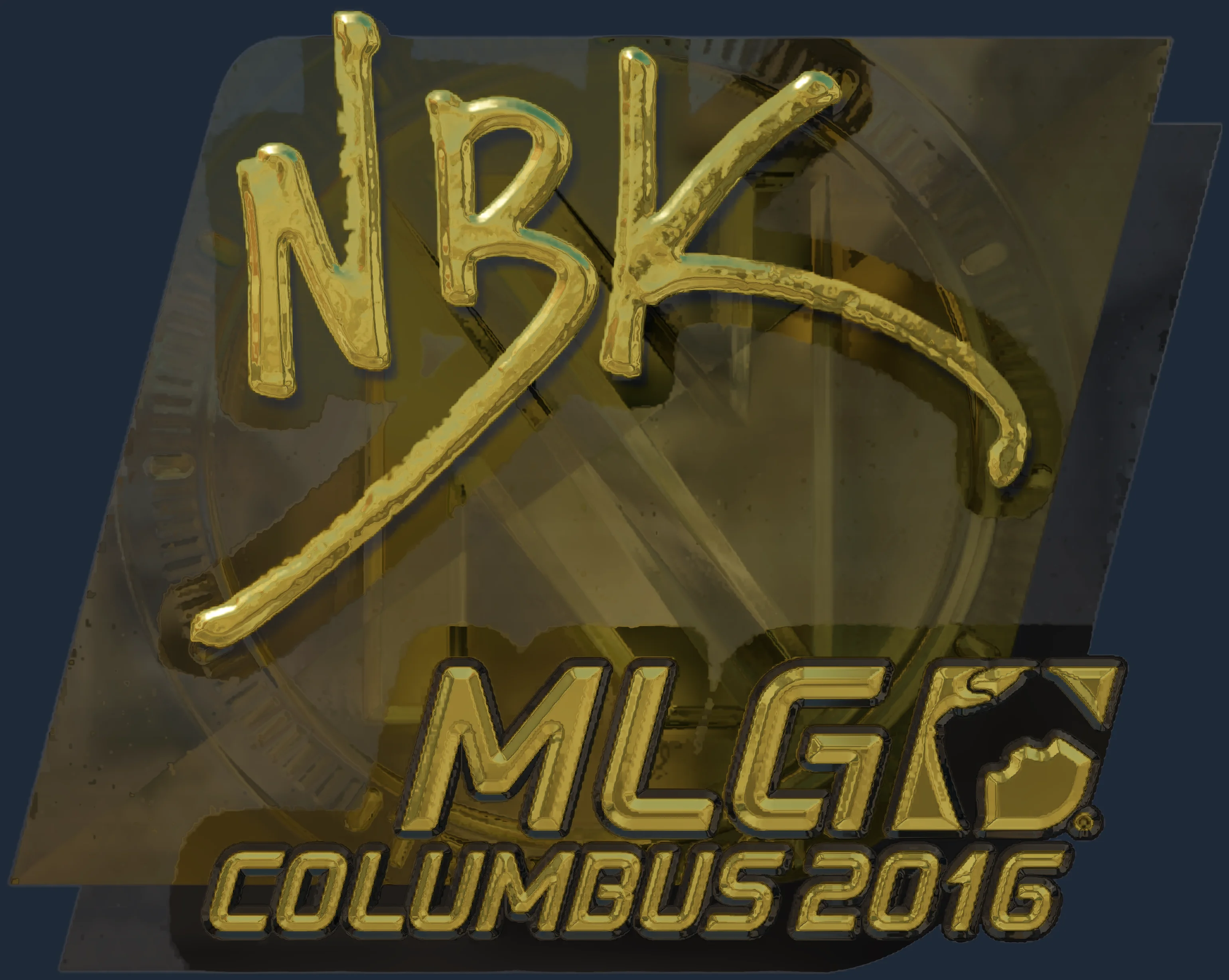 Sticker | NBK- (Gold) | MLG Columbus 2016 Image