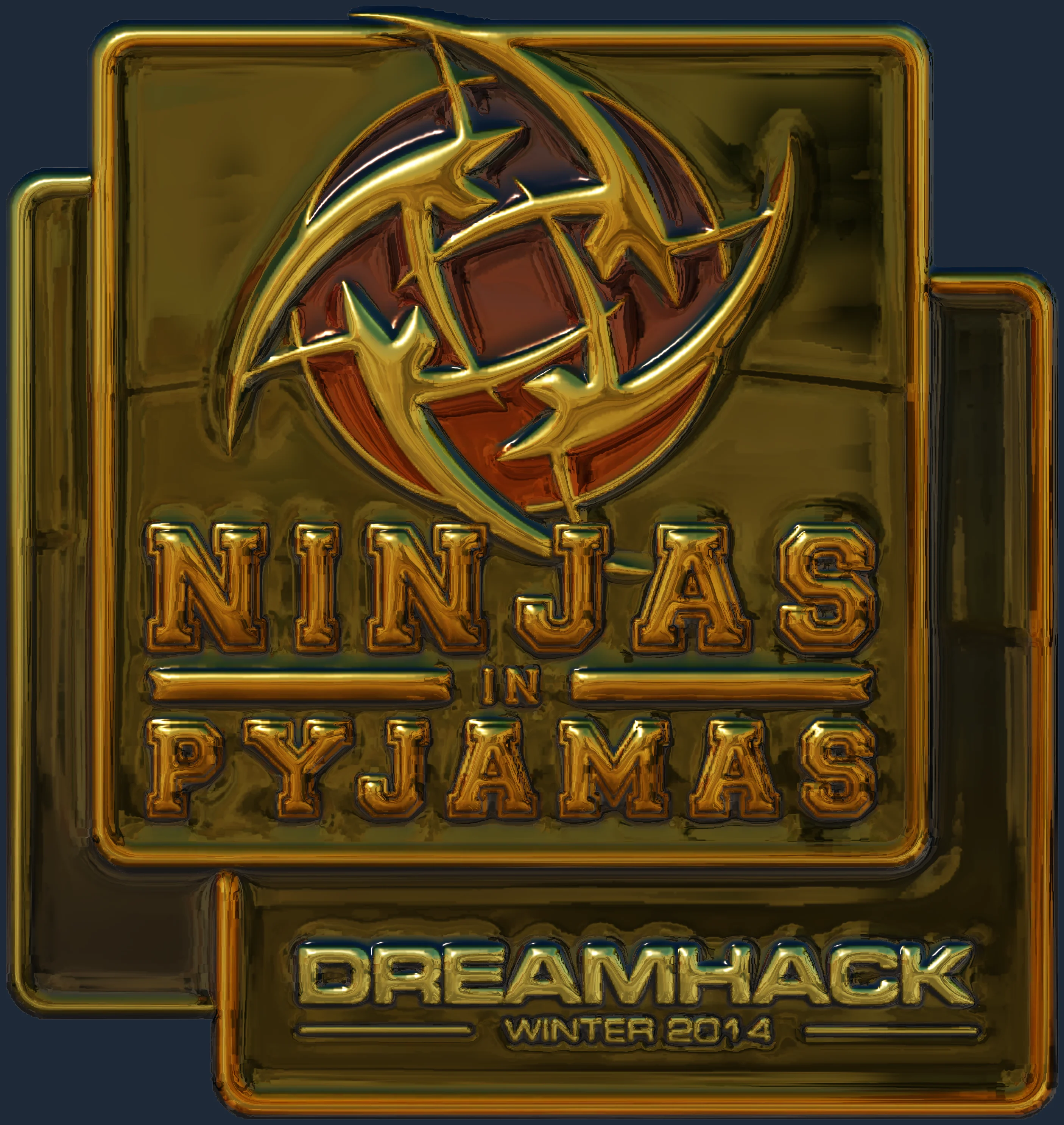 Sticker | Ninjas in Pyjamas (Gold) | DreamHack 2014 Image