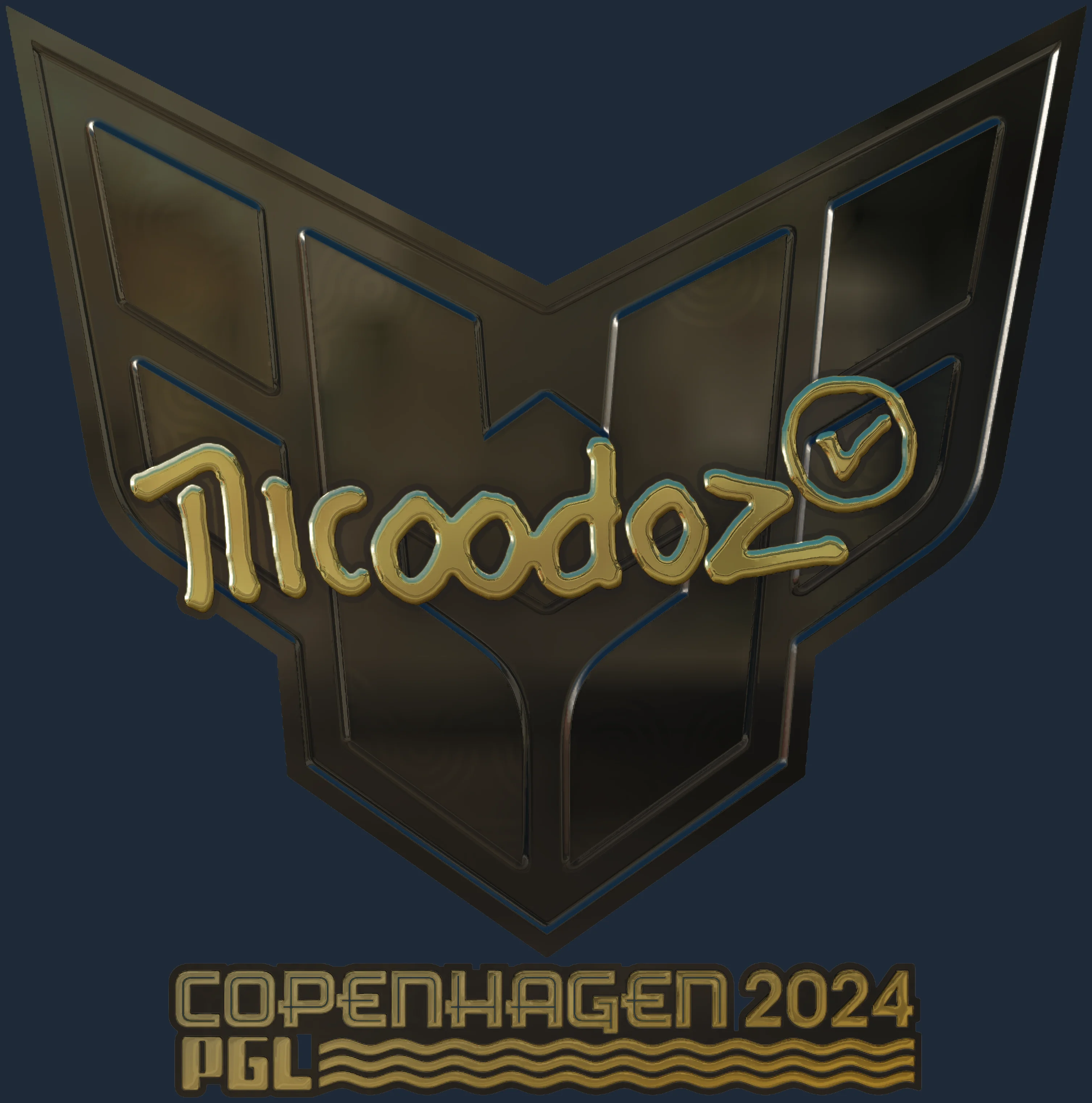 Sticker | nicoodoz (Gold) | Copenhagen 2024 Image