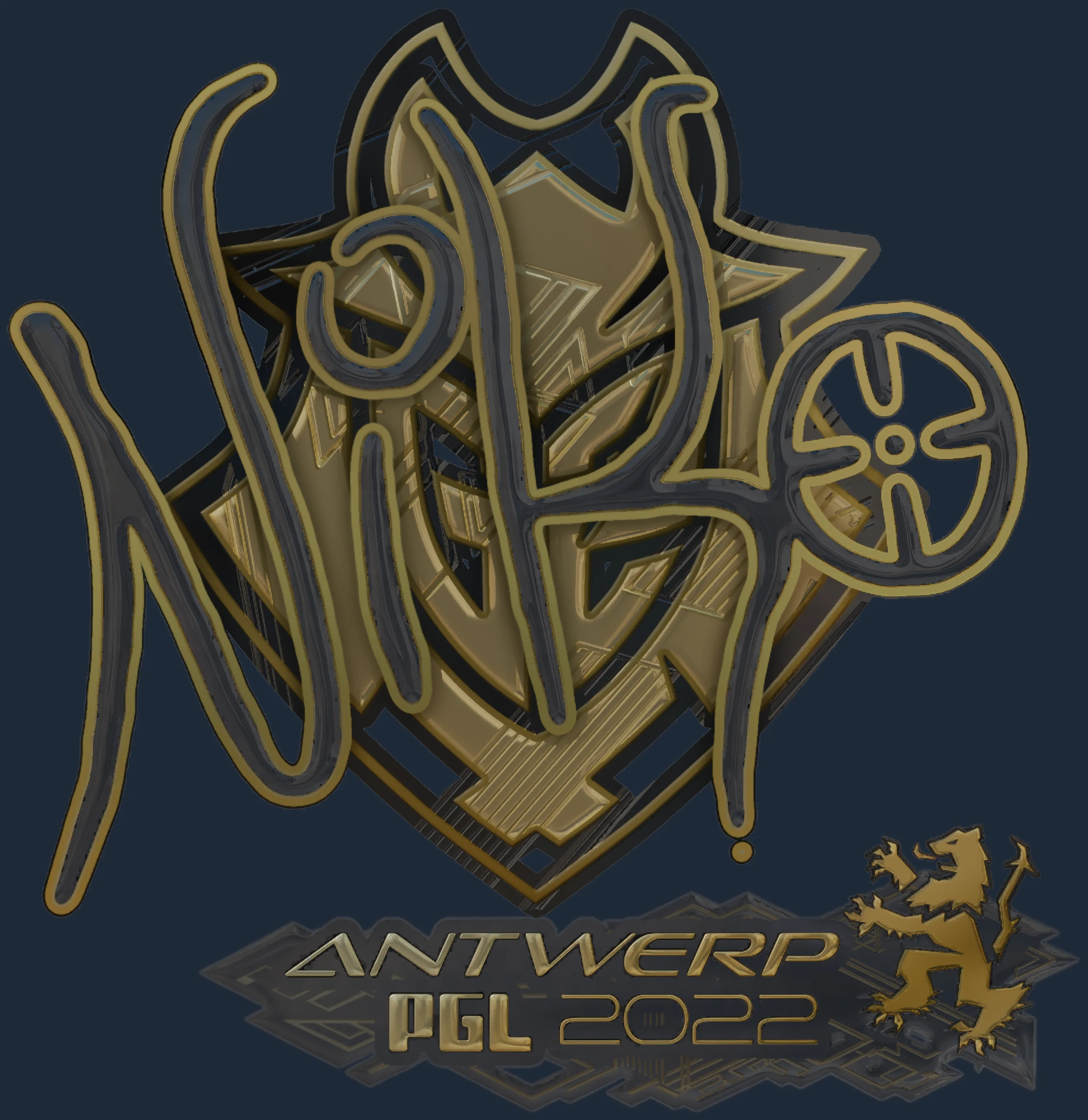 Sticker | NiKo (Gold) | Antwerp 2022 Image