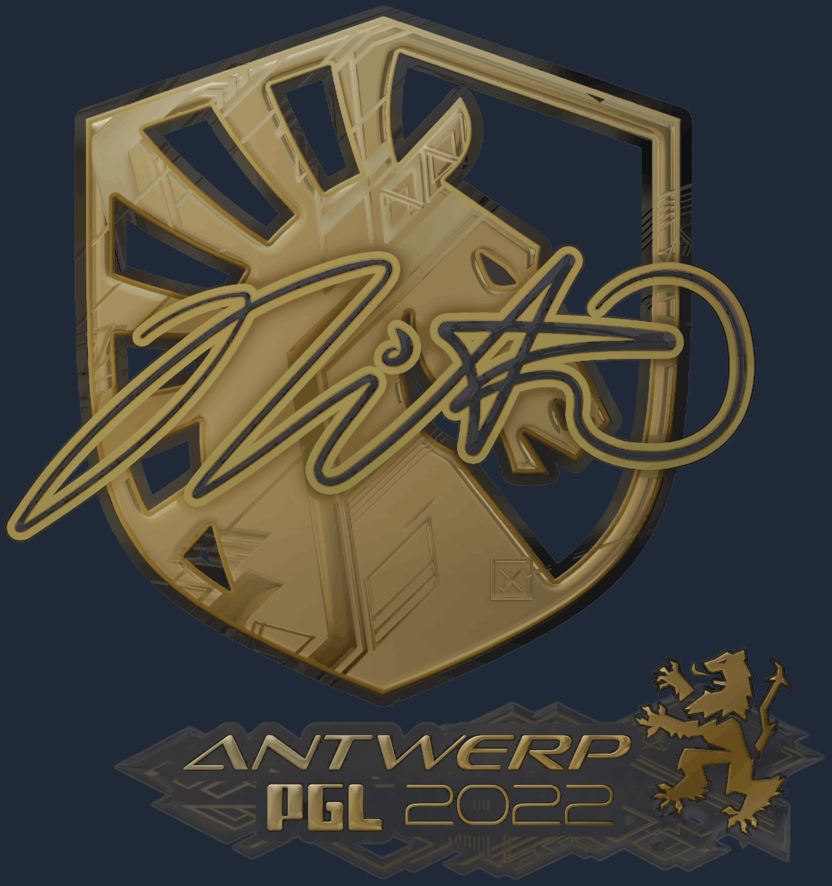 Sticker | nitr0 (Gold) | Antwerp 2022 Image