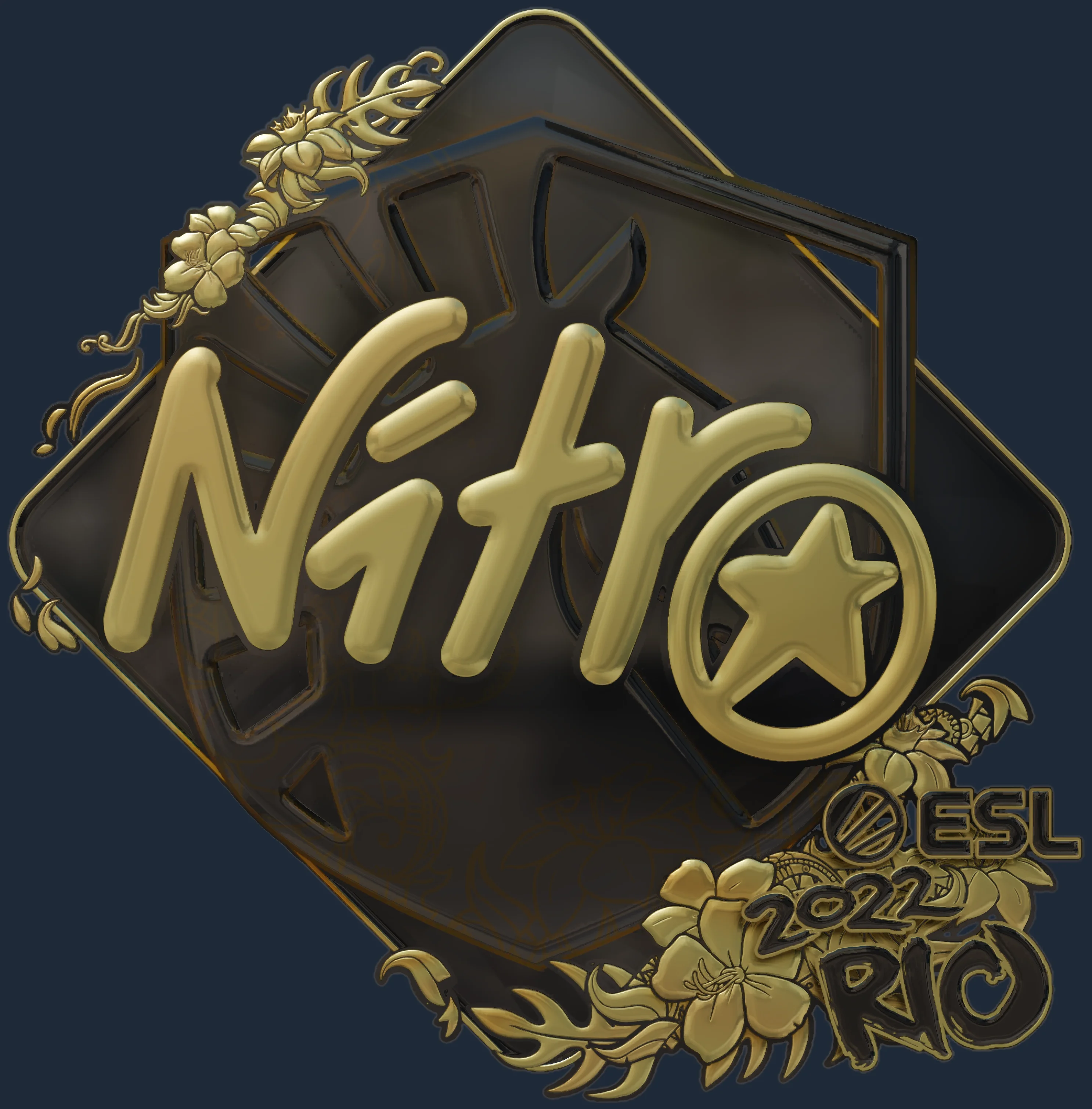Sticker | nitr0 (Gold) | Rio 2022 Image