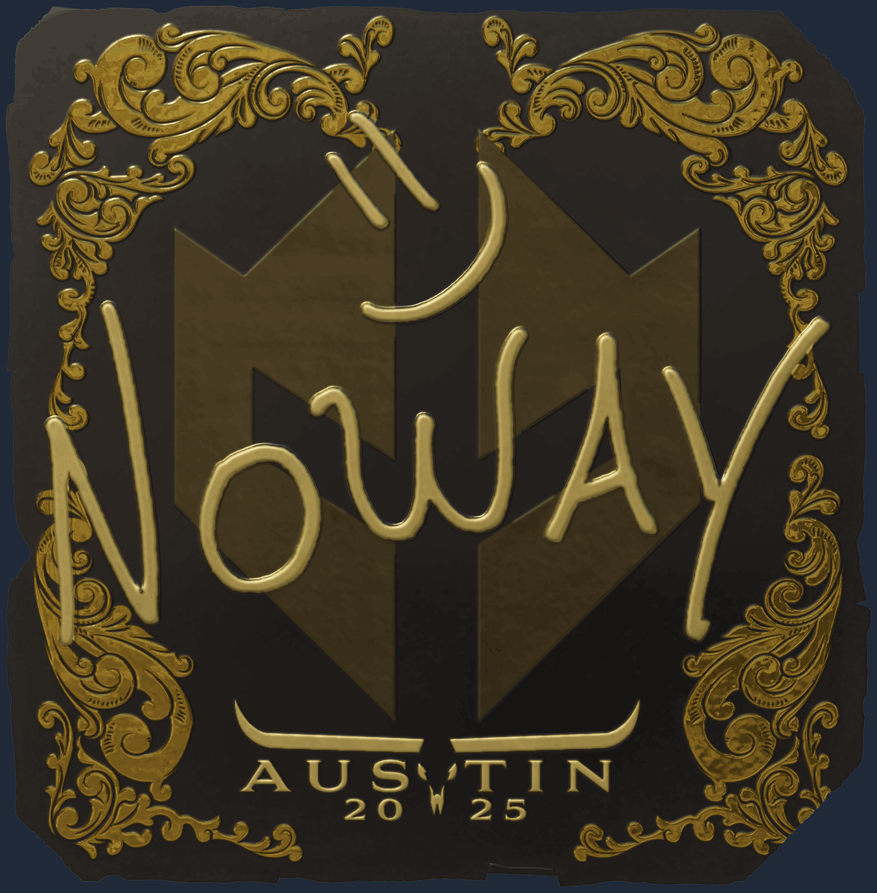 Sticker | noway (Gold) | Austin 2025 Image