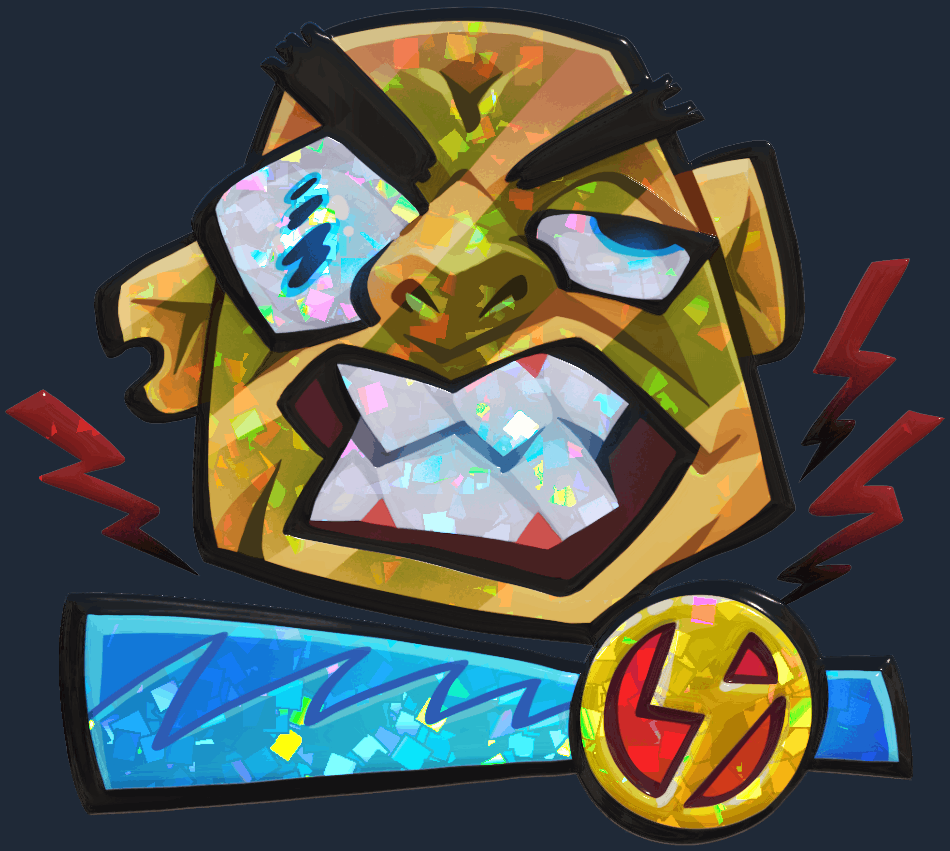 Sticker | Overloaded (Glitter) Image