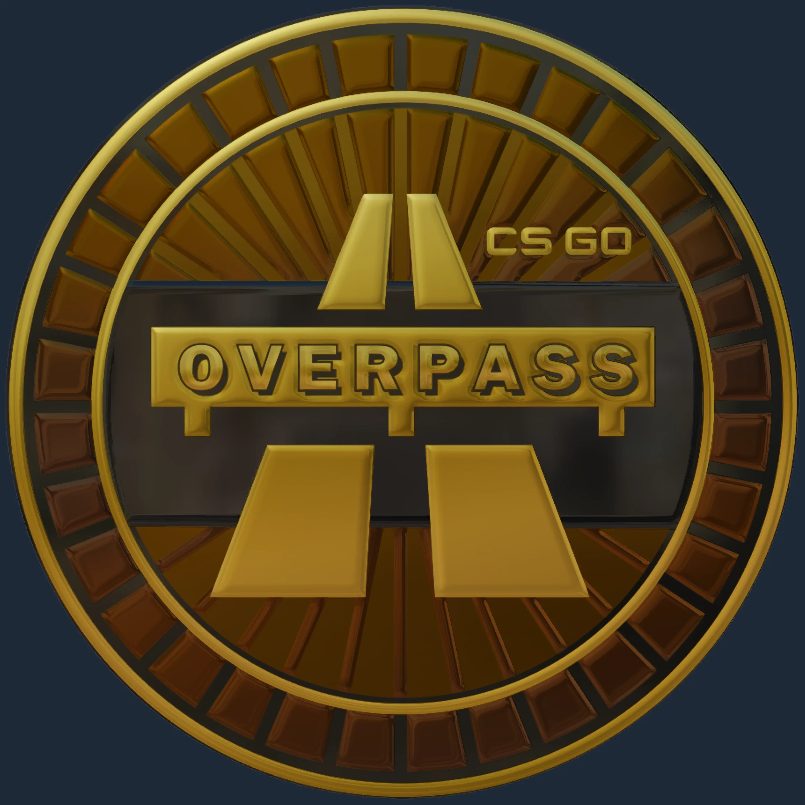 Sticker | Overpass (Gold) Image