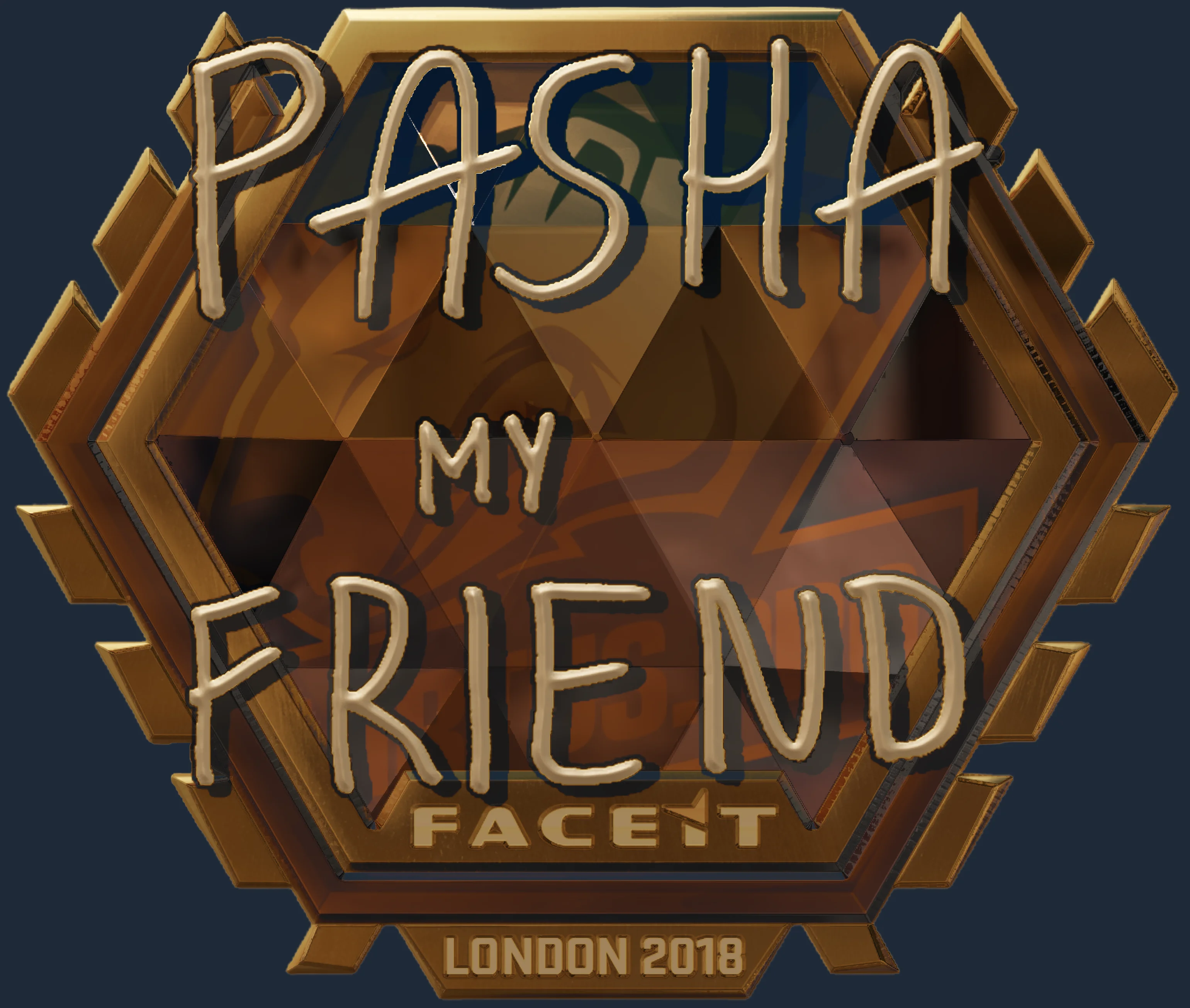 Sticker | pashaBiceps (Gold) | London 2018 Image