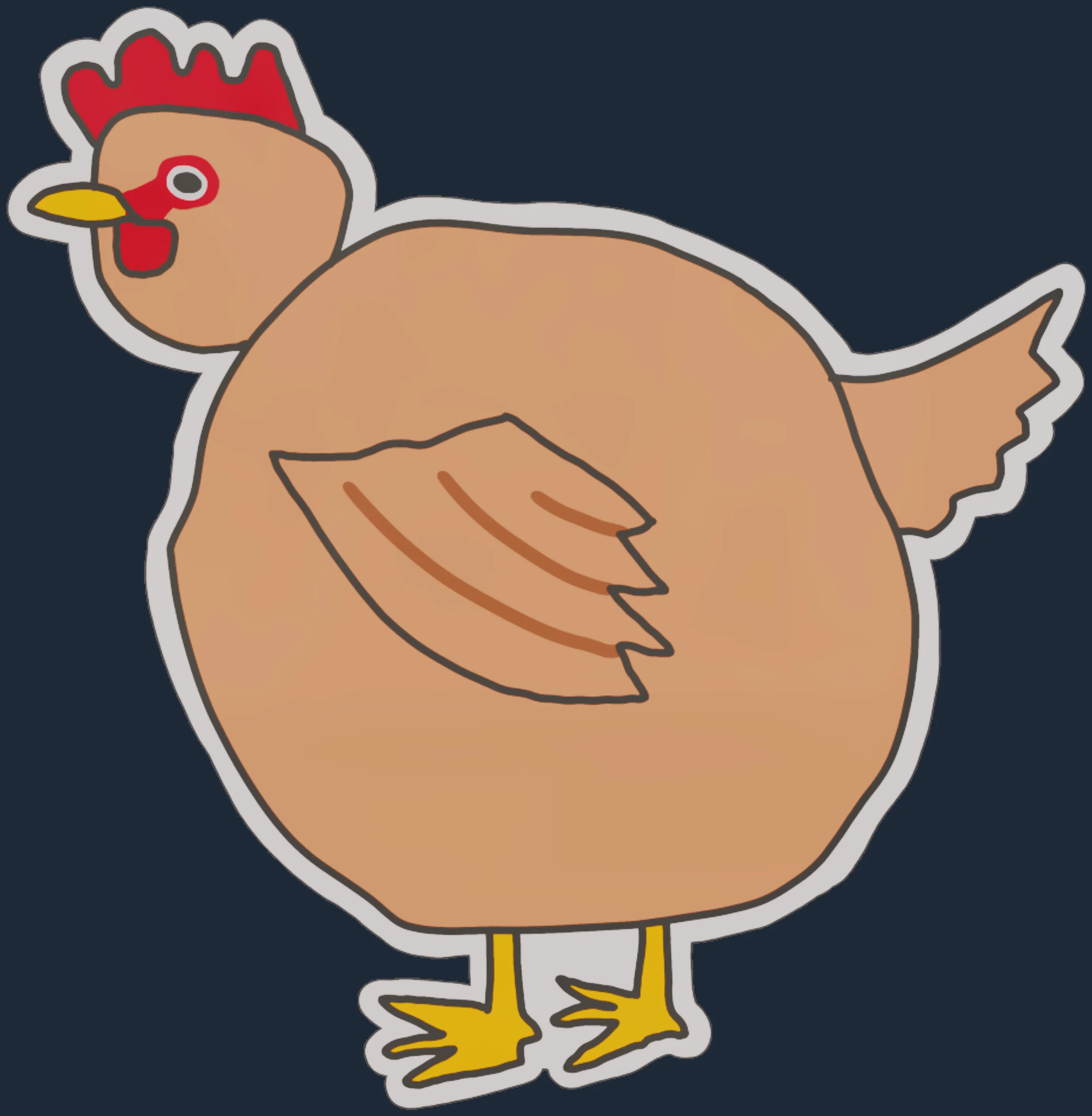 Sticker | Poorly Drawn Chicken Image