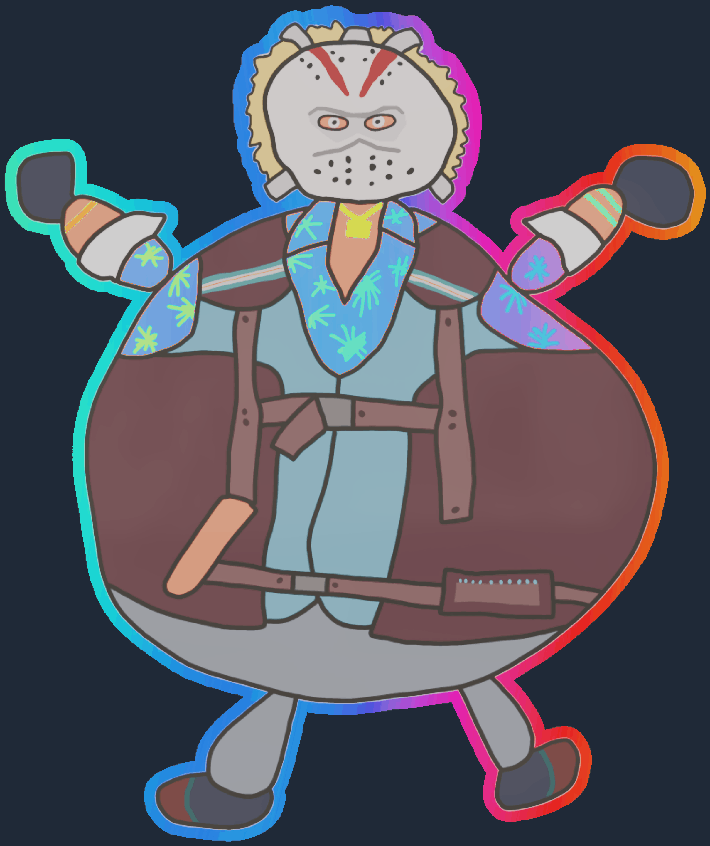 Sticker | Poorly Drawn Bloody Darryl (Holo) Image