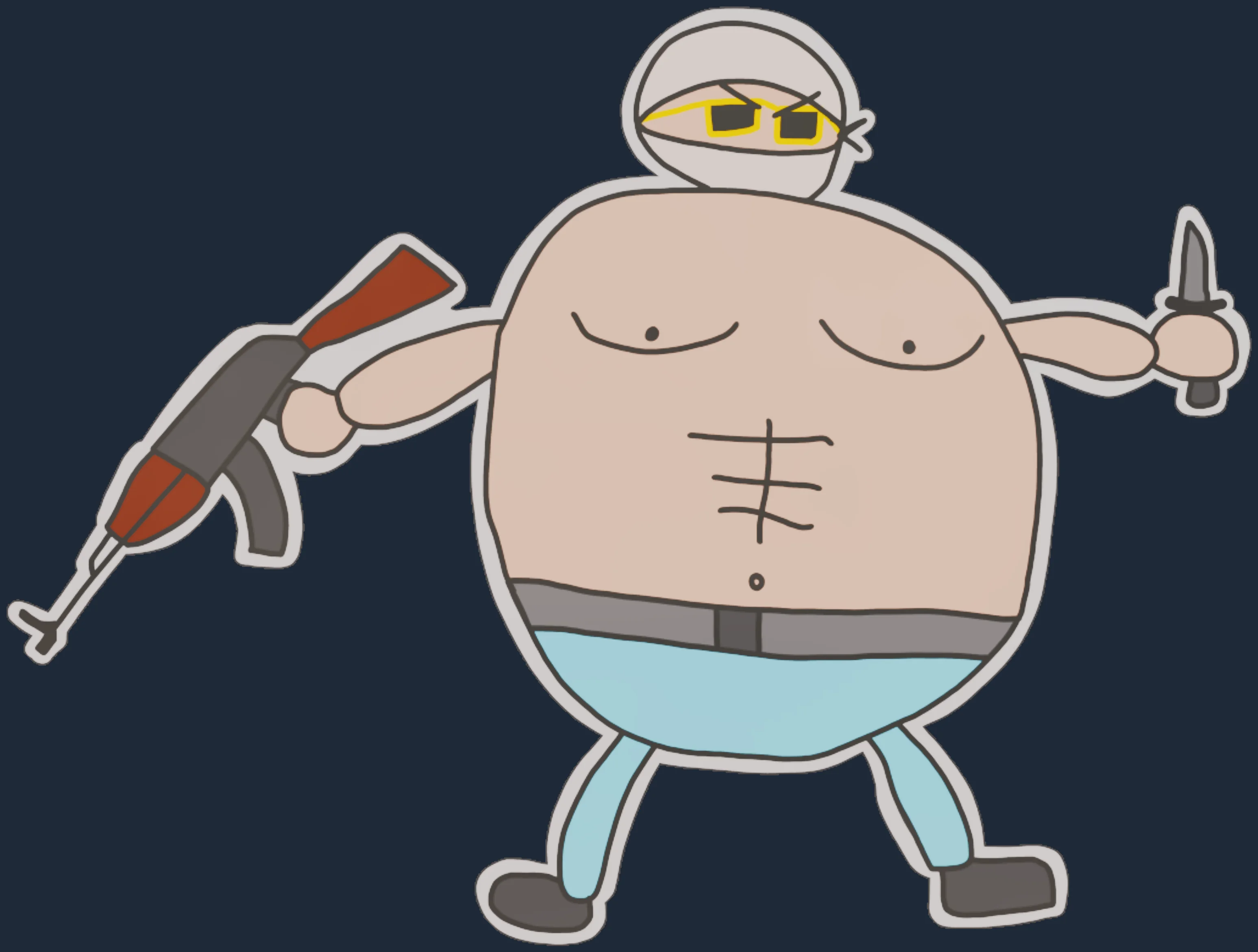 Sticker | Poorly Drawn Terrorist Image