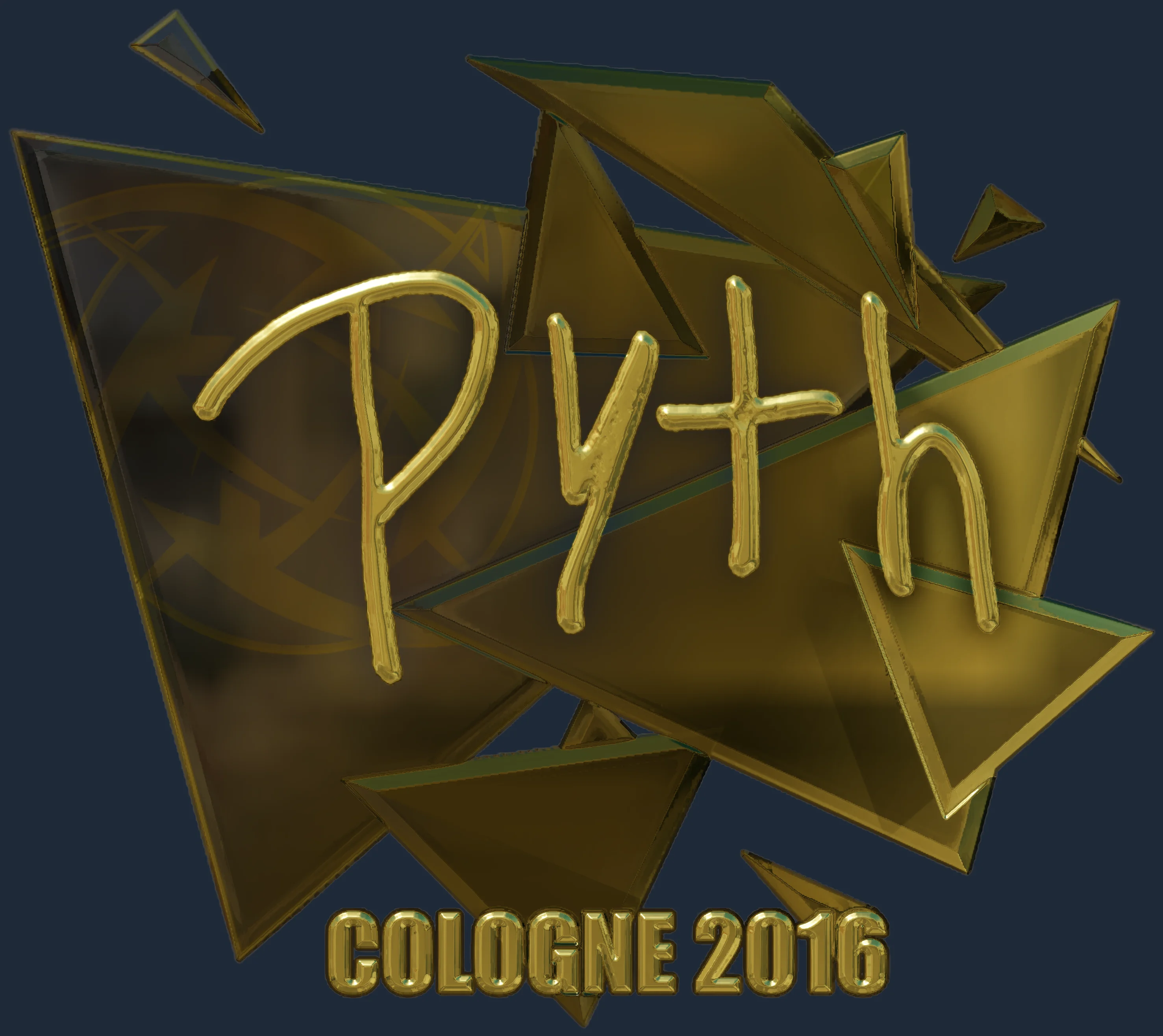 Sticker | pyth (Gold) | Cologne 2016 Image