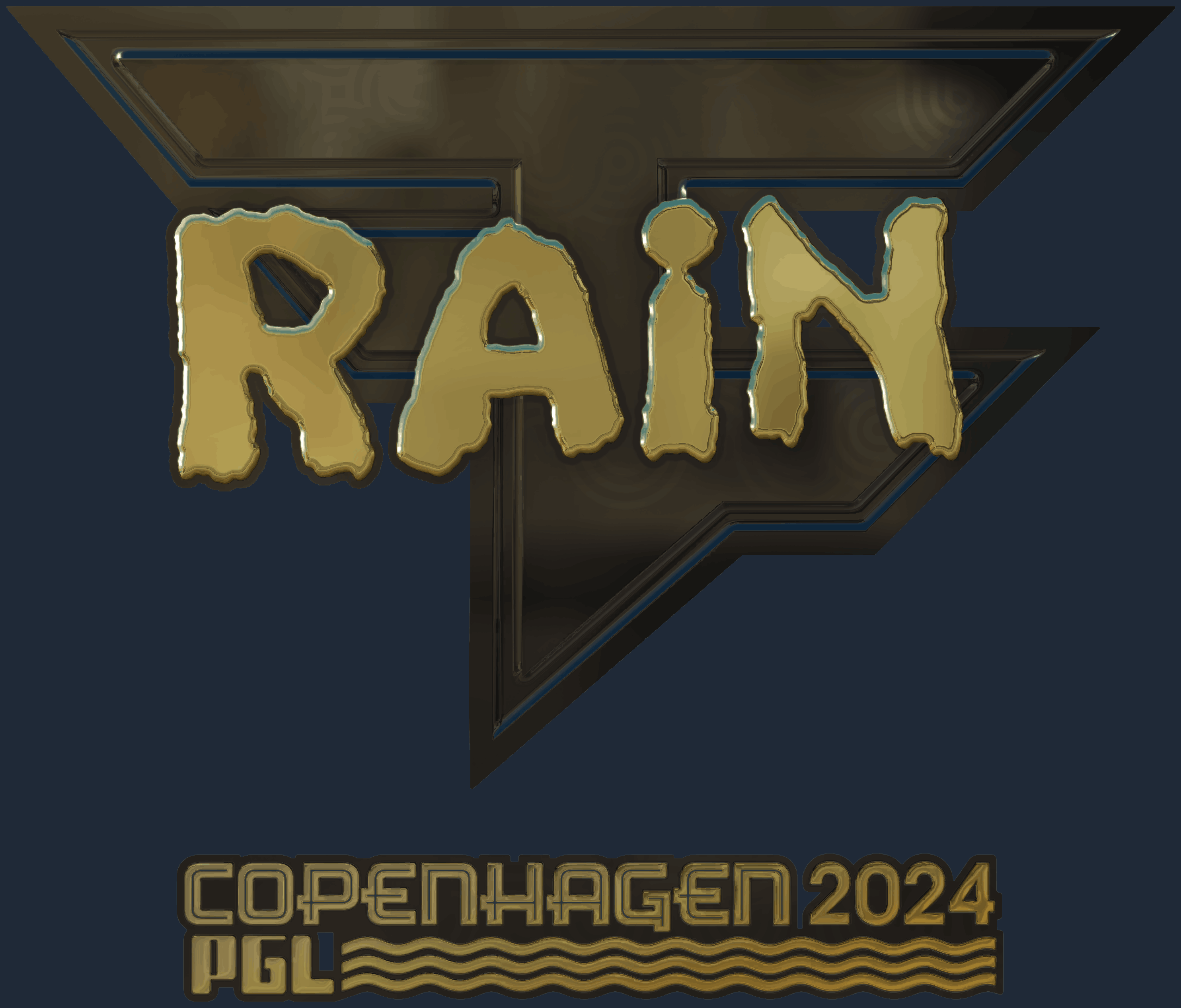 Sticker | rain (Gold) | Copenhagen 2024 Image