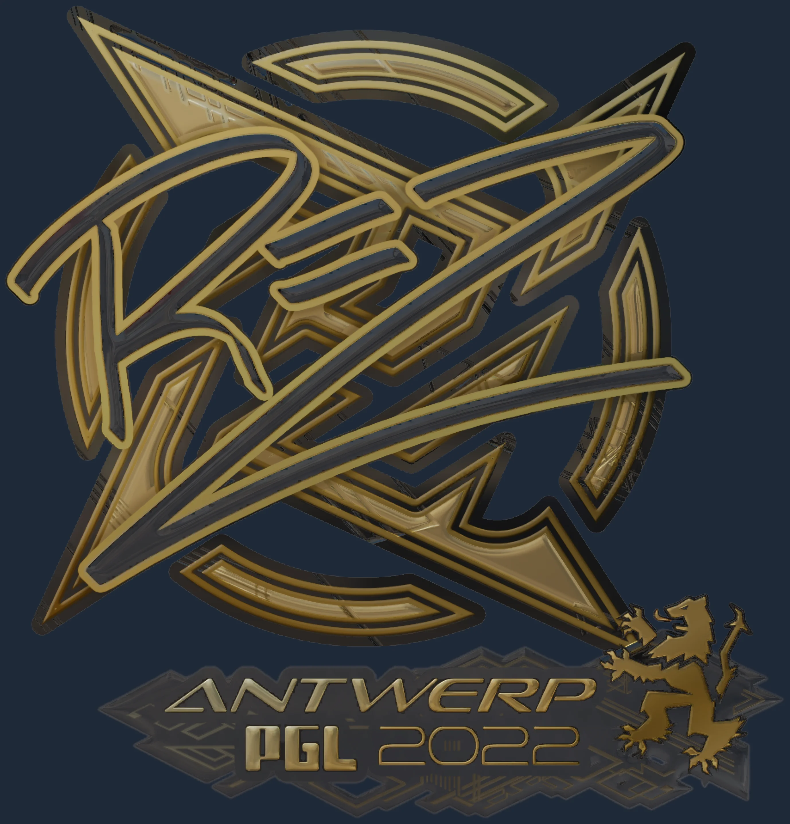 Sticker | REZ (Gold) | Antwerp 2022 Image