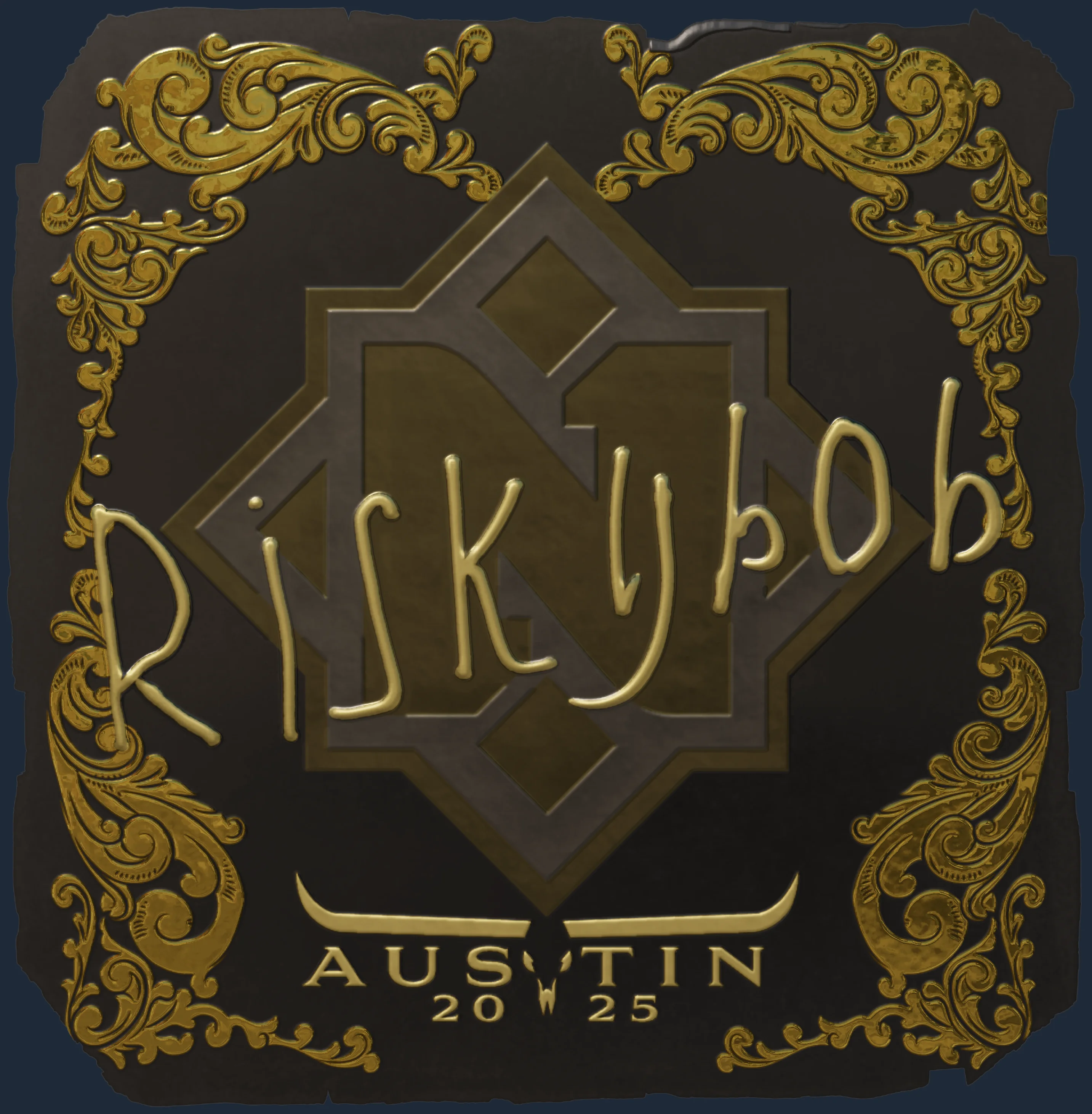 Sticker | riskyb0b (Gold) | Austin 2025 Image