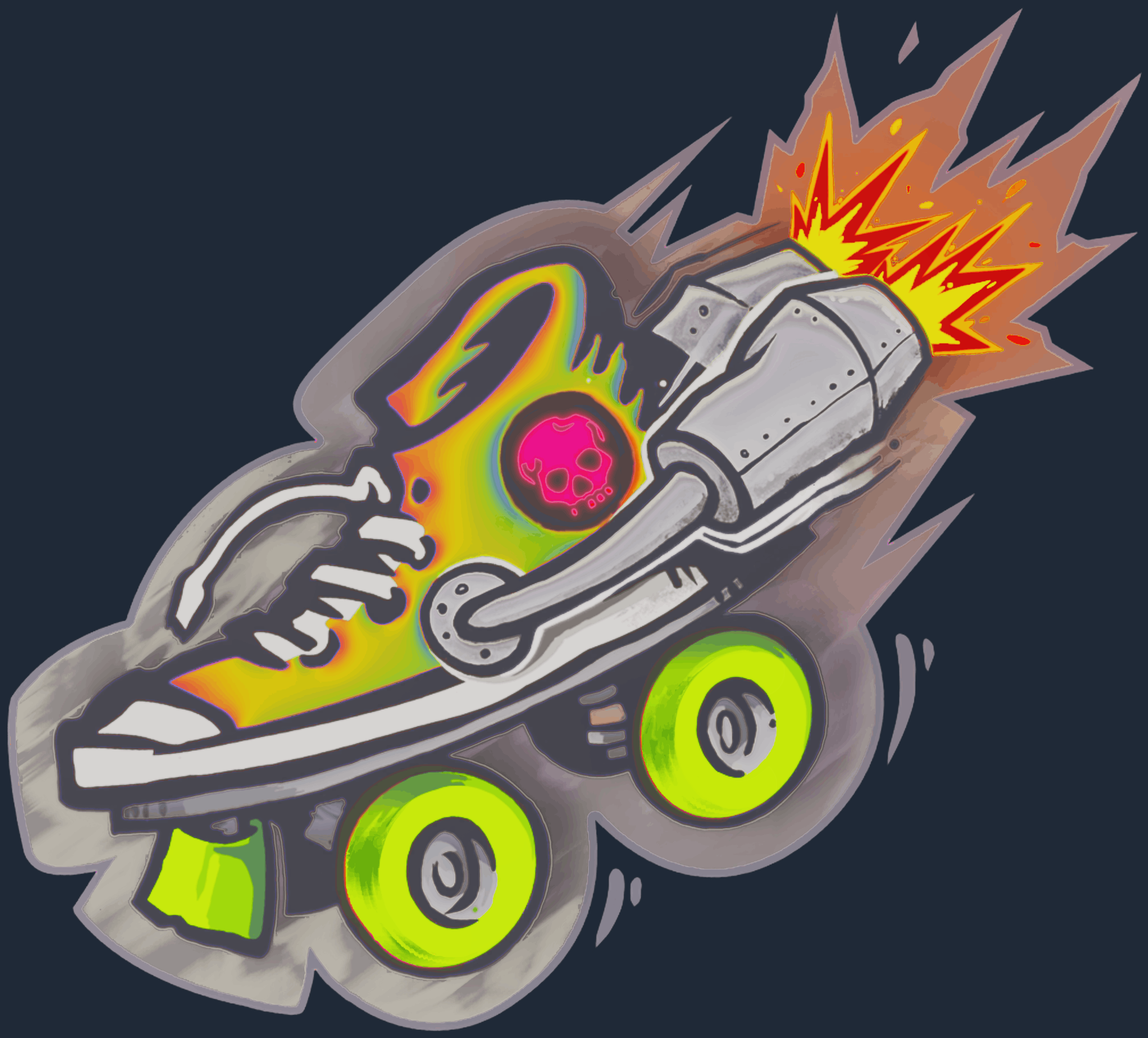 Sticker | Rocket Skates (Holo) Image