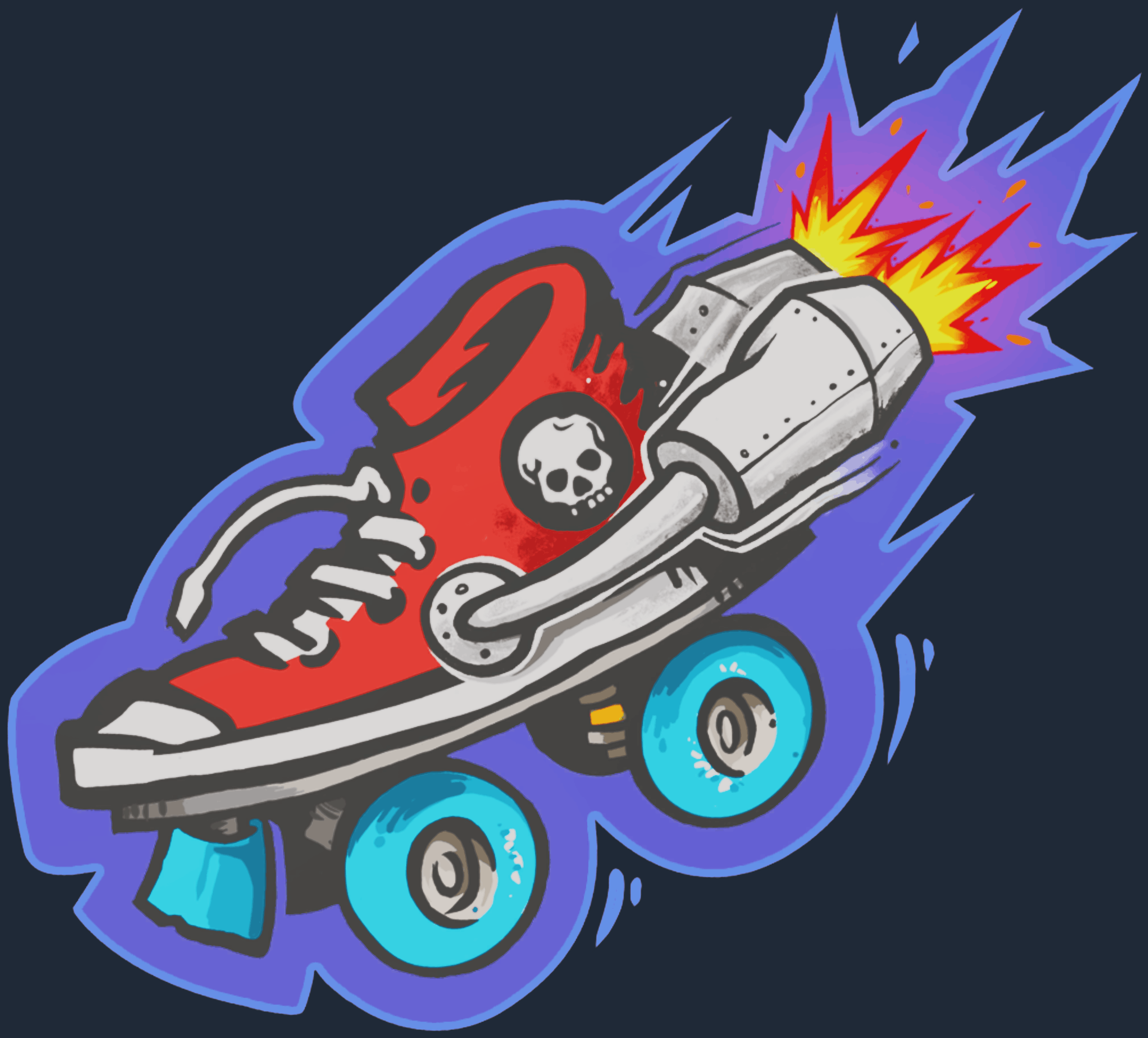 Sticker | Rocket Skates Image