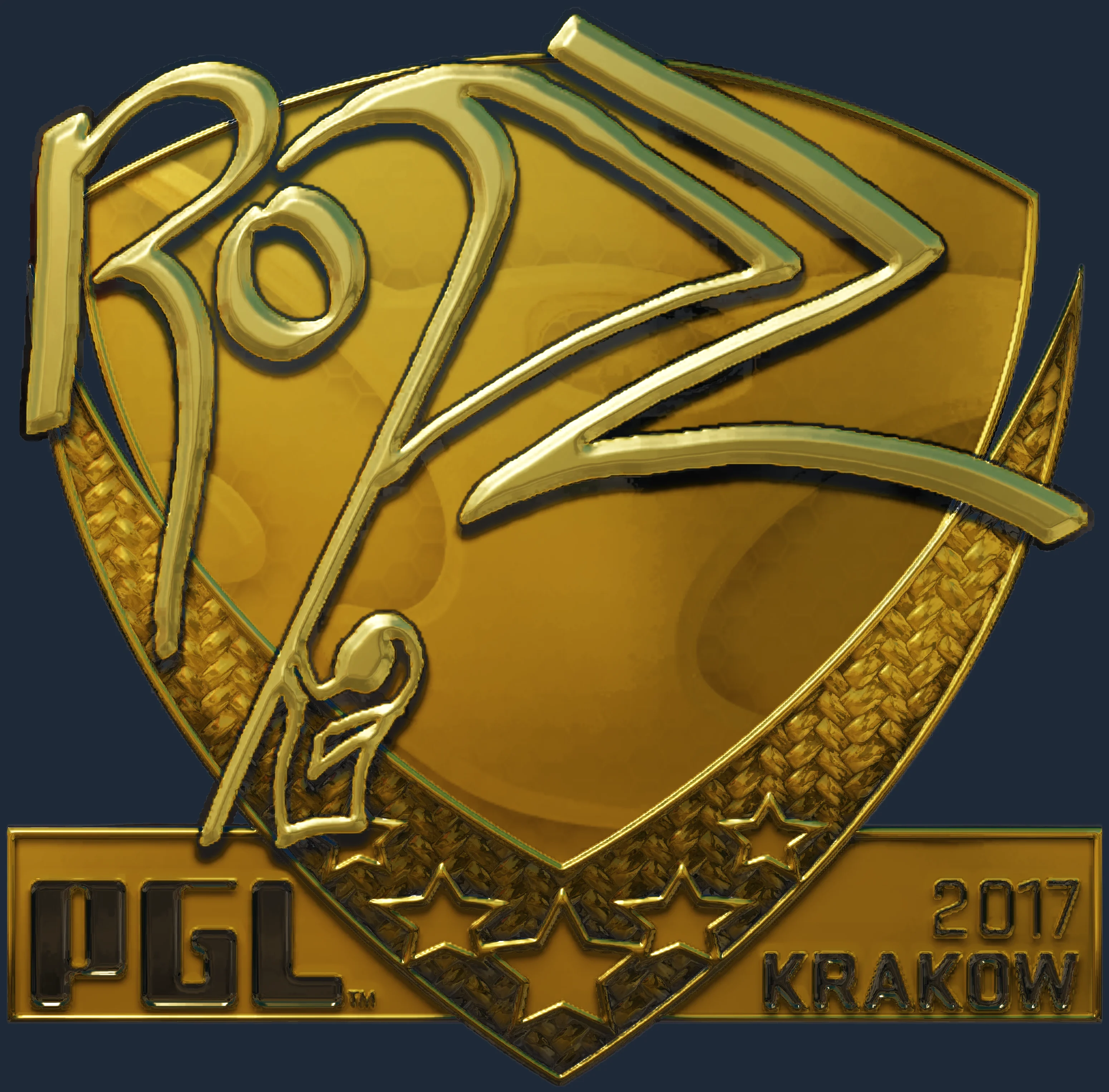 Sticker | ropz (Gold) | Krakow 2017 Image