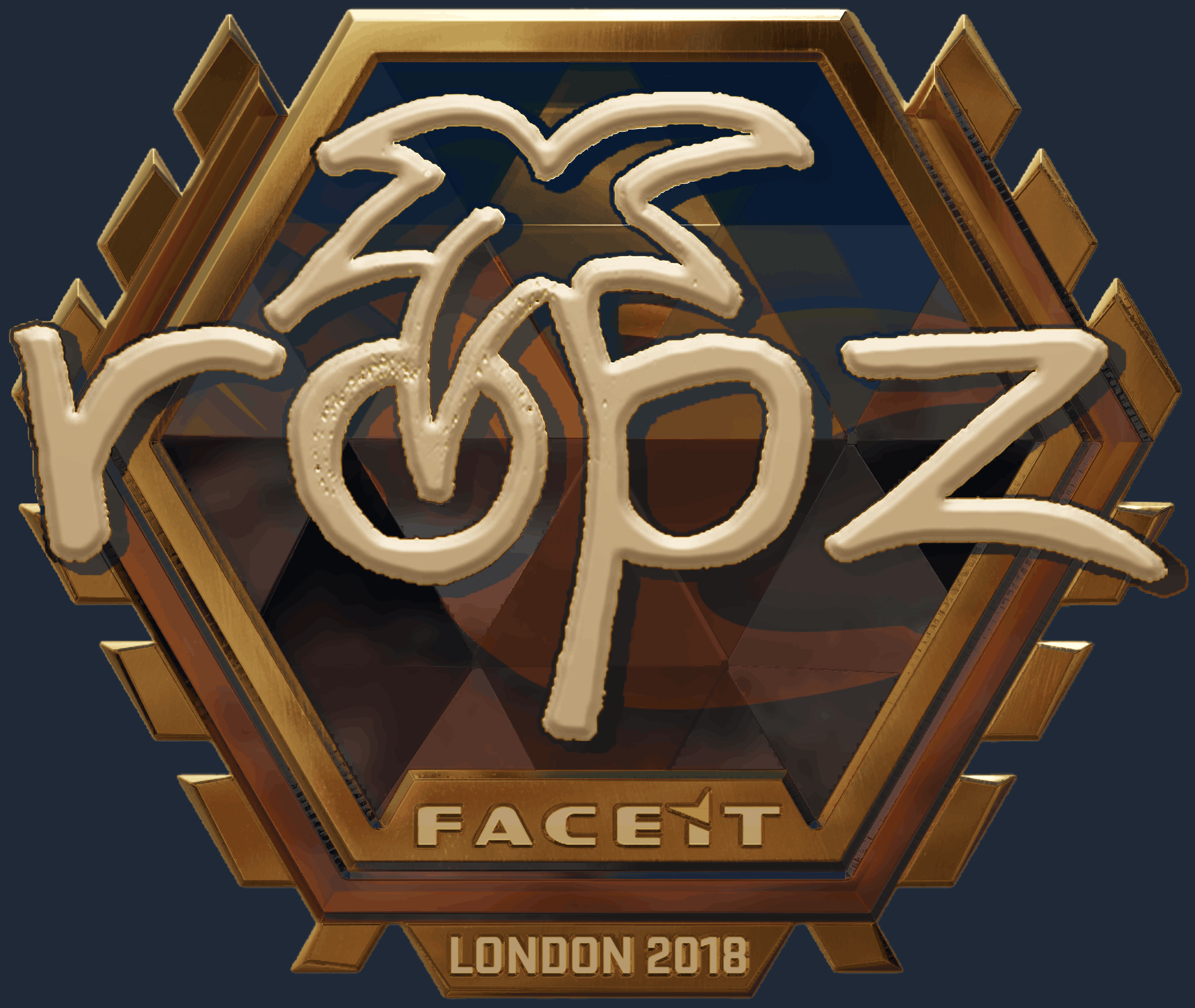 Sticker | ropz (Gold) | London 2018 Image