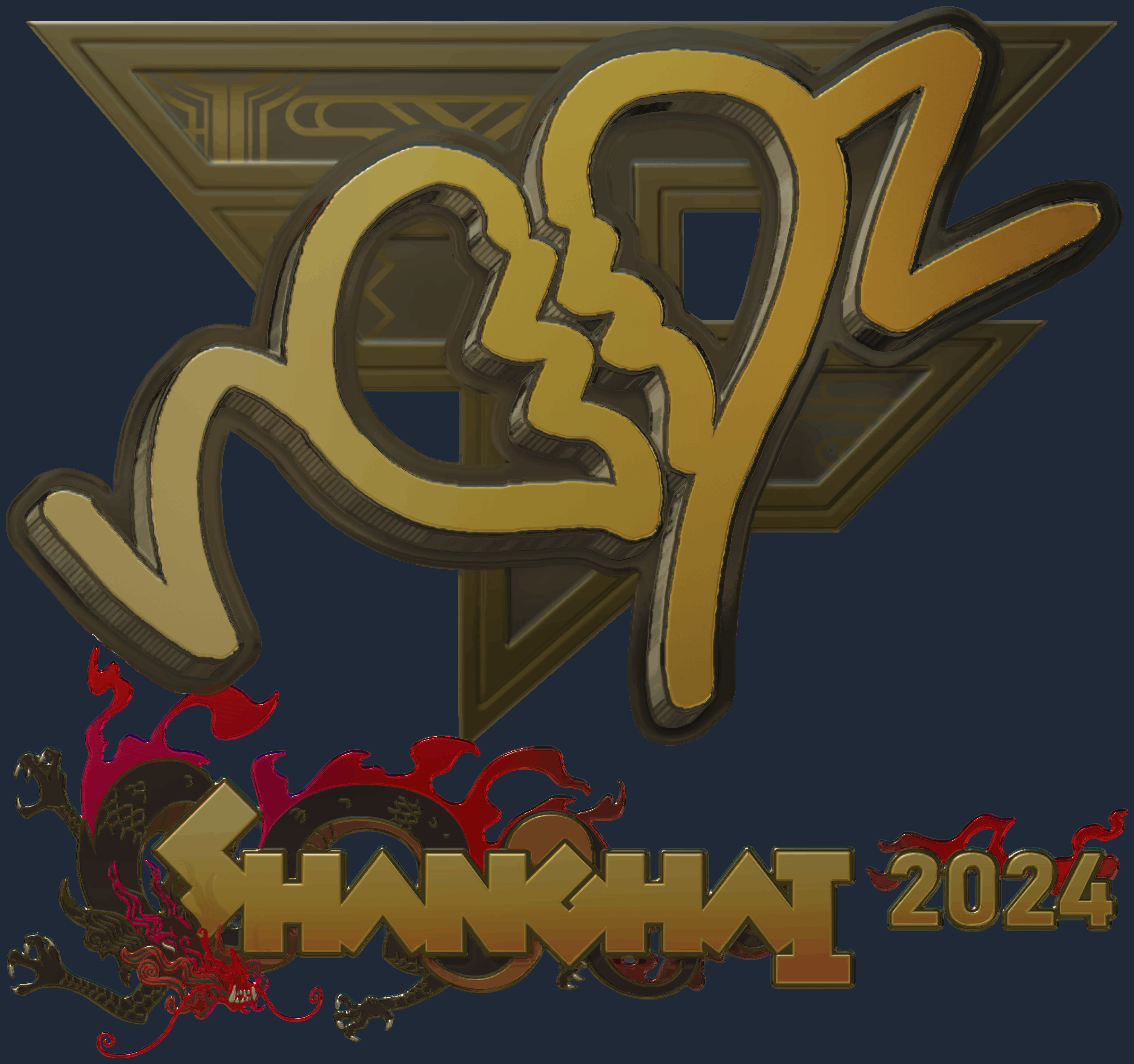 Sticker | ropz (Gold) | Shanghai 2024 Image