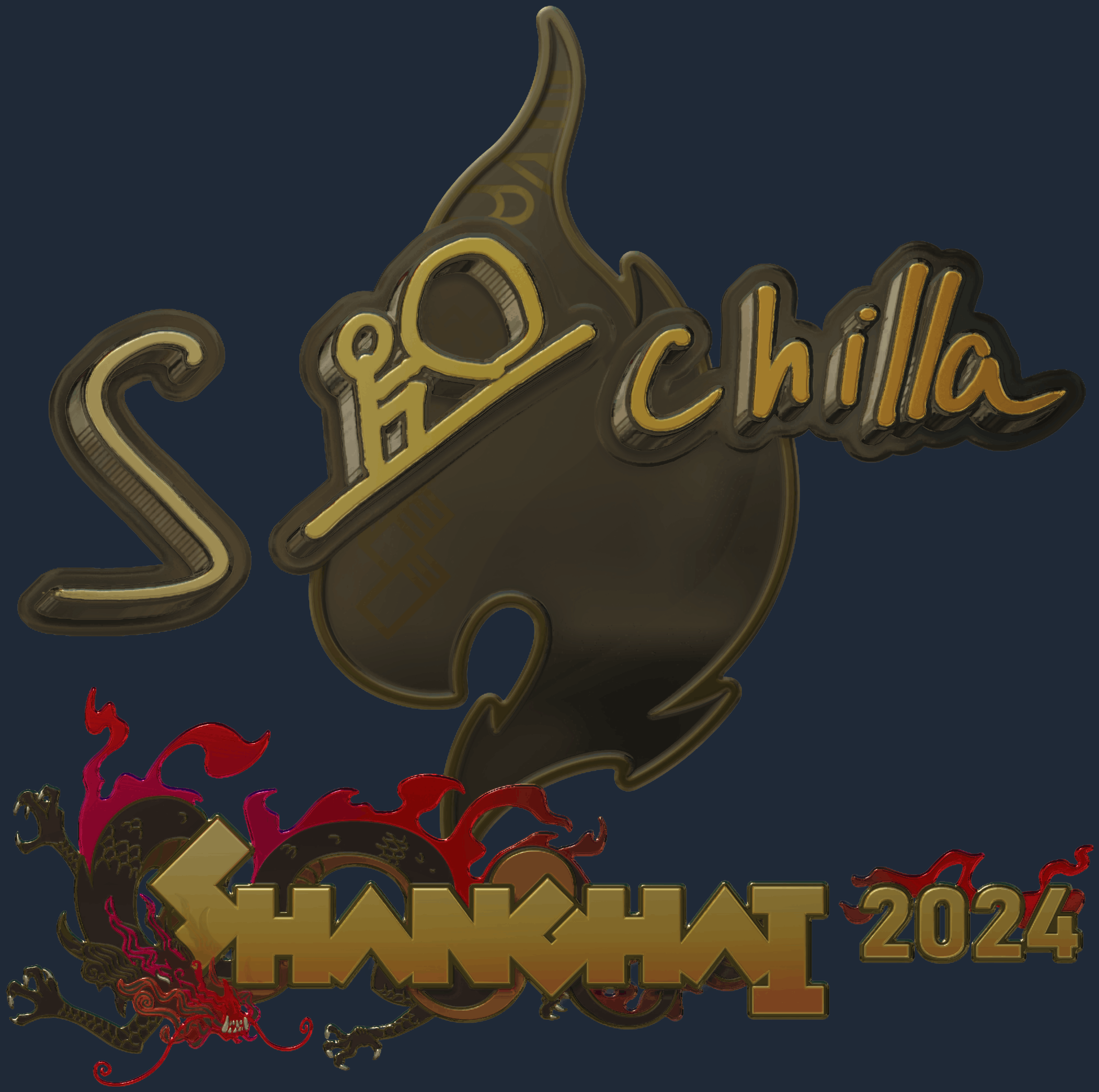 Sticker | s-chilla (Gold) | Shanghai 2024 Image