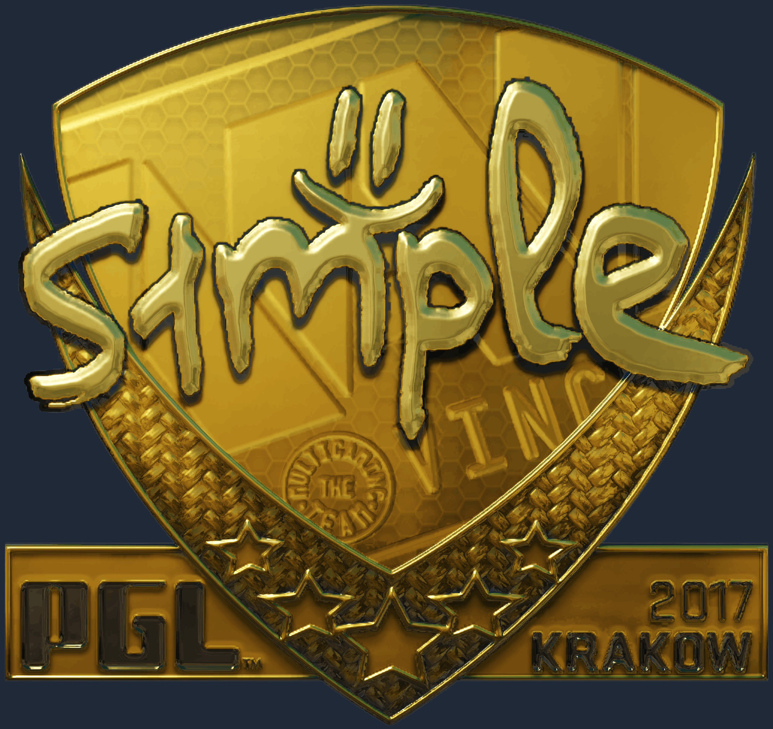 Sticker | s1mple (Gold) | Krakow 2017 Image