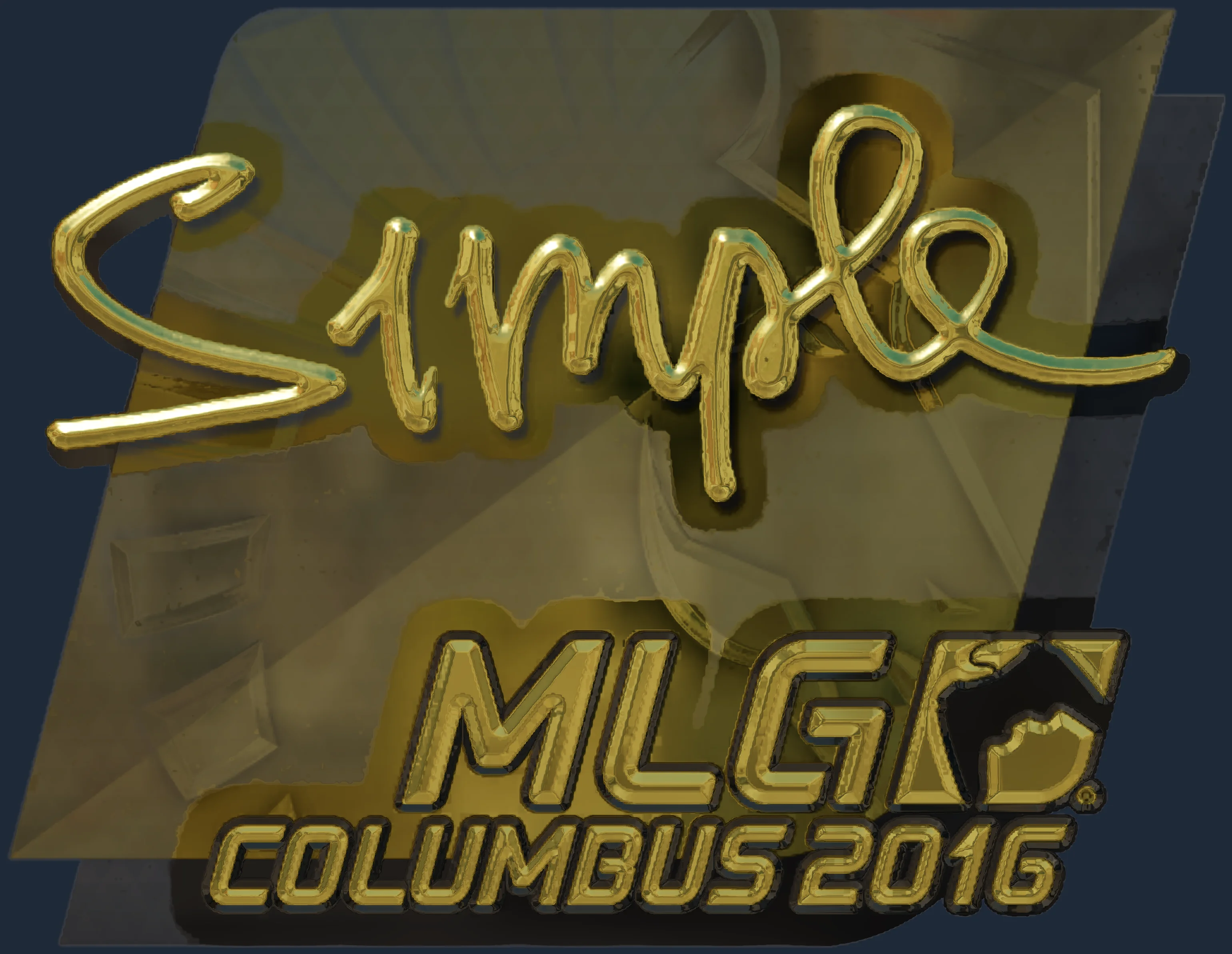 Sticker | s1mple (Gold) | MLG Columbus 2016 Image
