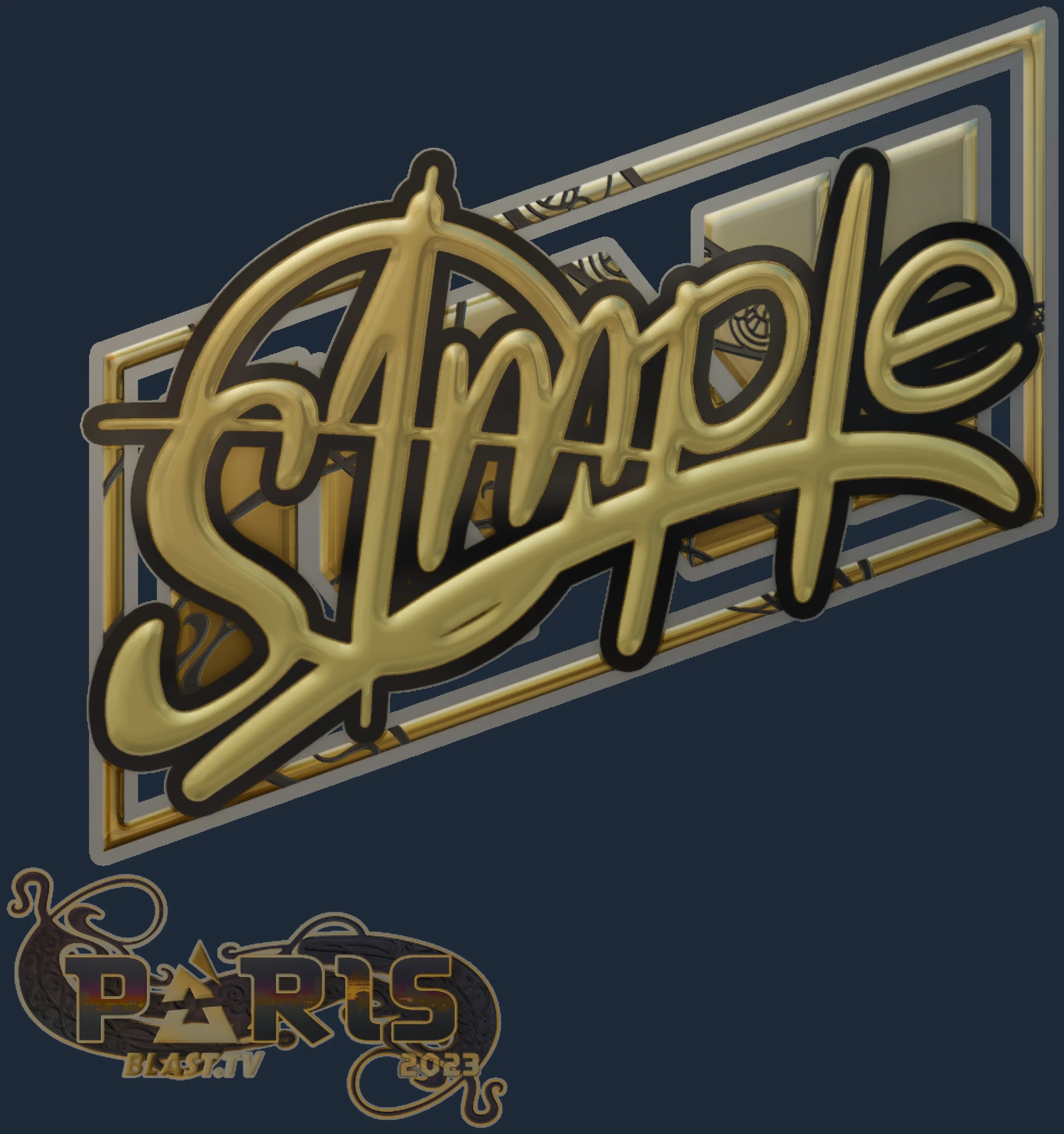 Sticker | s1mple (Gold) | Paris 2023 Image