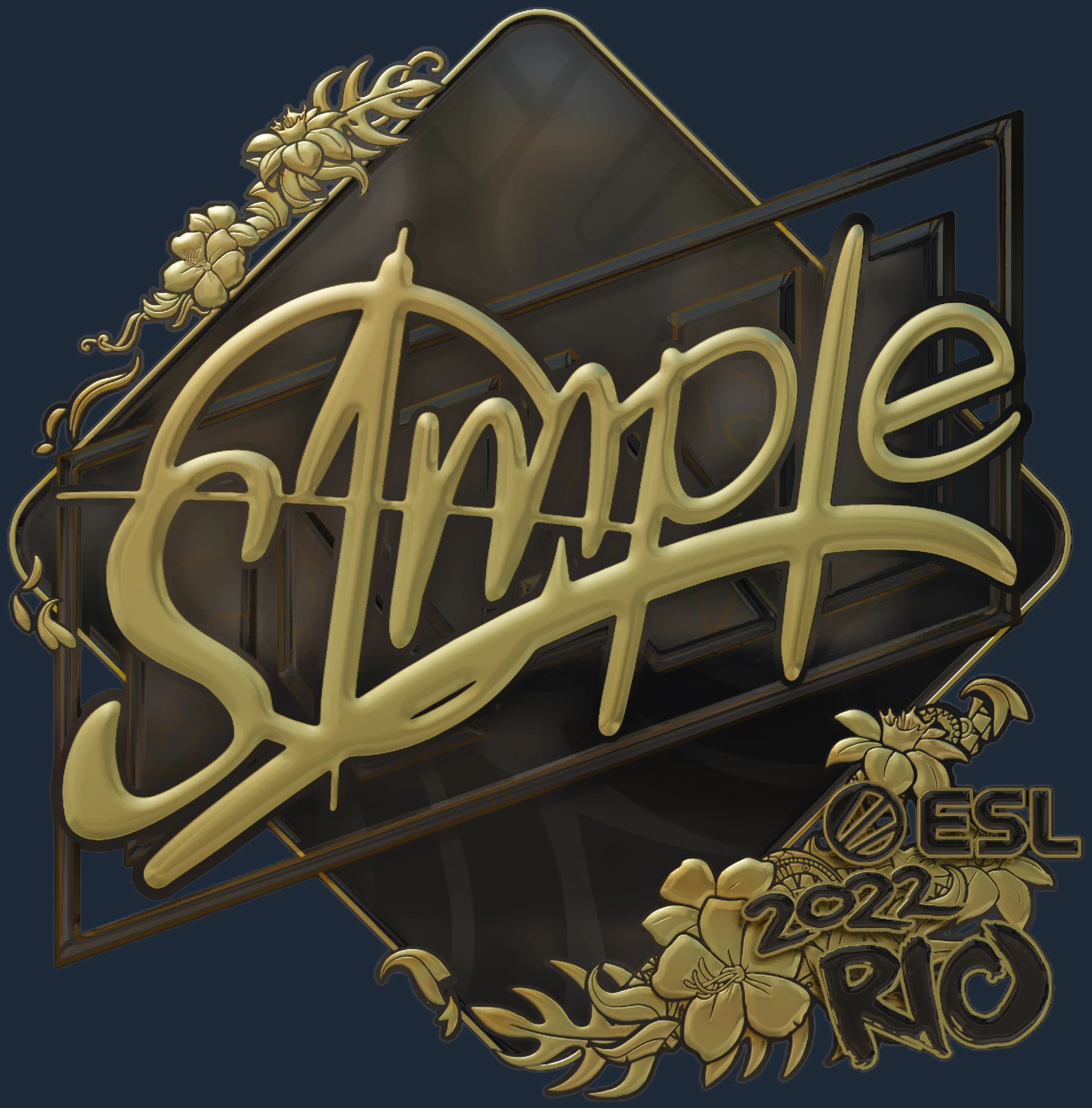 Sticker | s1mple (Gold) | Rio 2022 Image