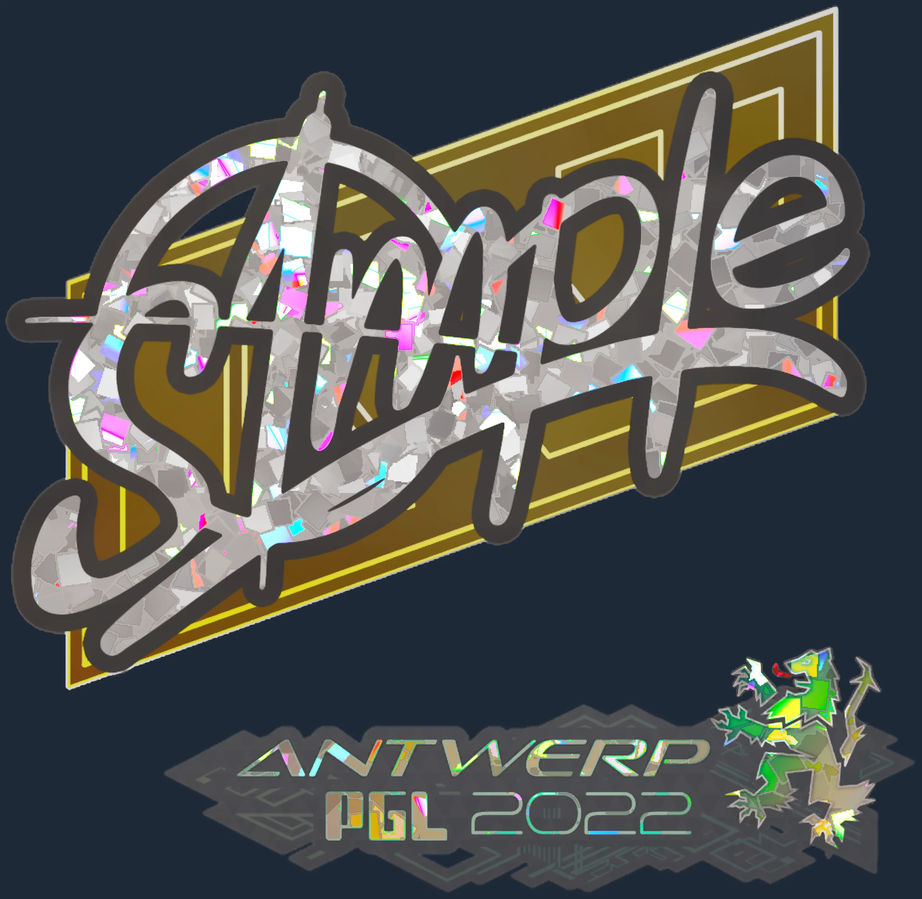 Sticker | s1mple (Glitter) | Antwerp 2022 Image