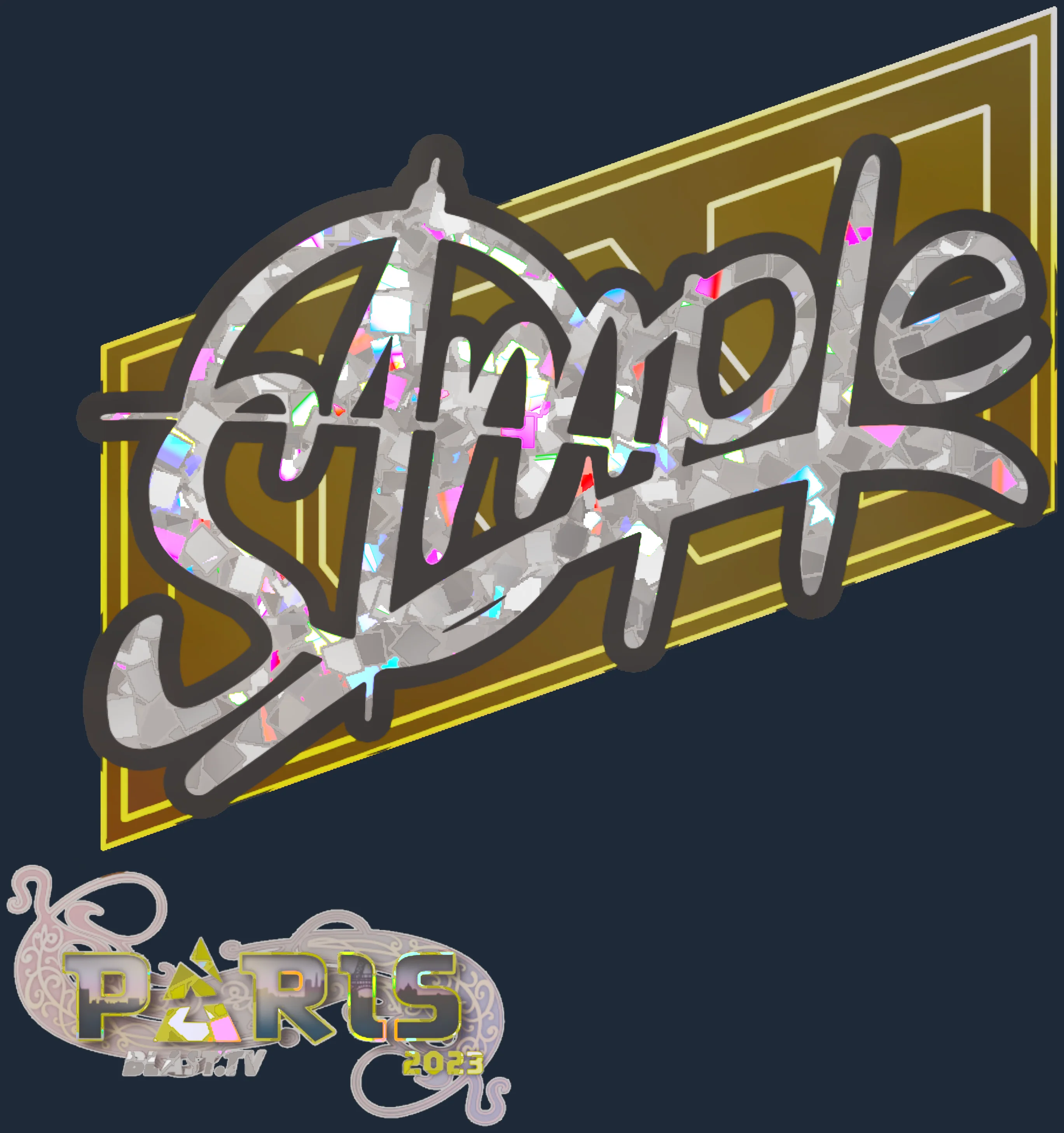 Sticker | s1mple (Glitter) | Paris 2023 Image